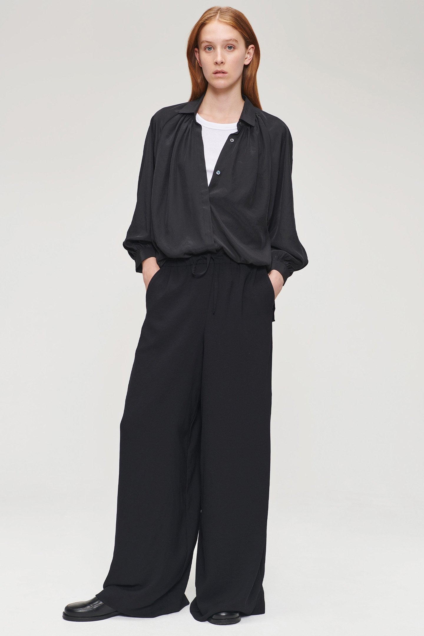 TECHNOSILK OVERSIZED BLOUSE BLACK 5