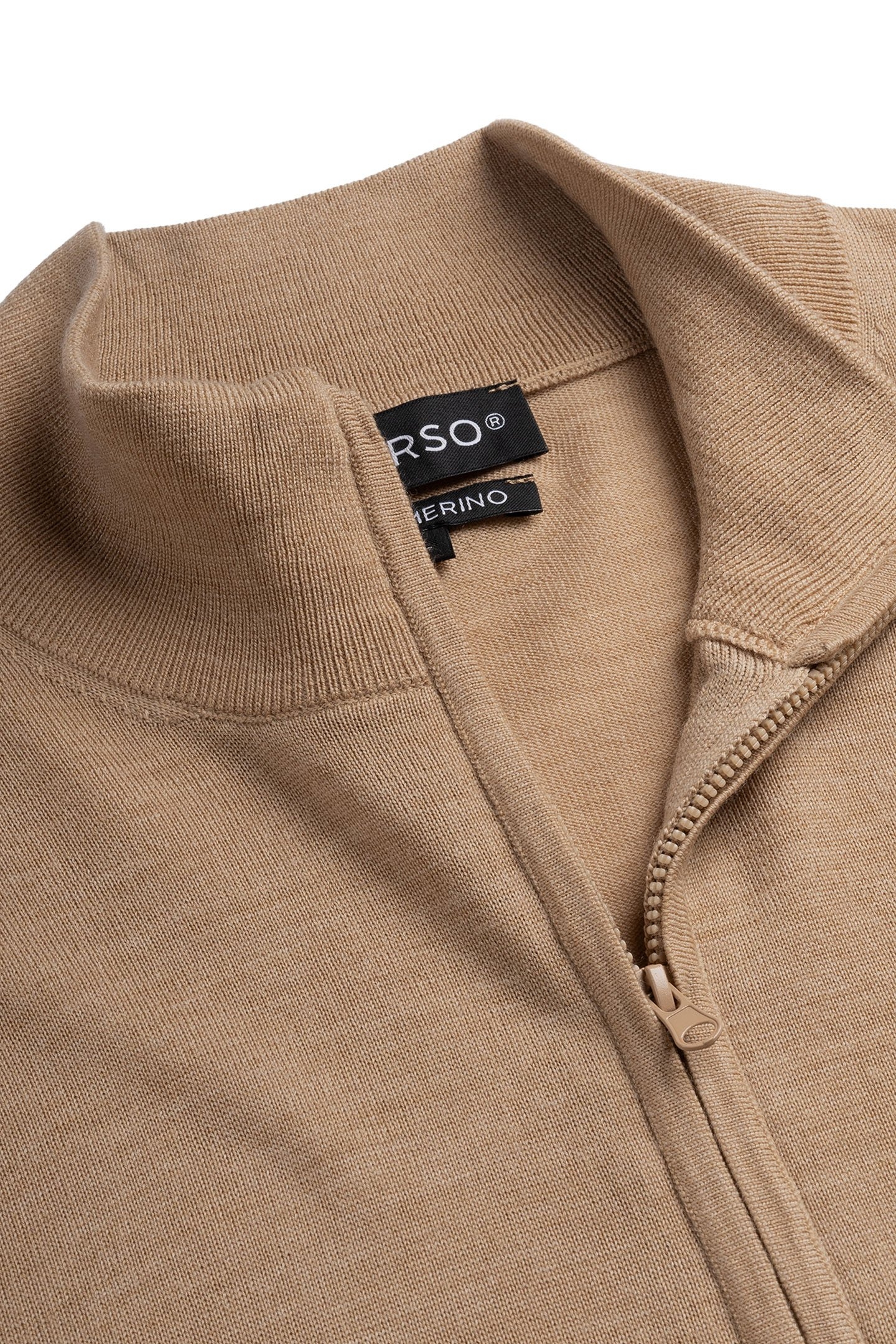 ZIP UP 100% MERINO SAHARA SAND 6