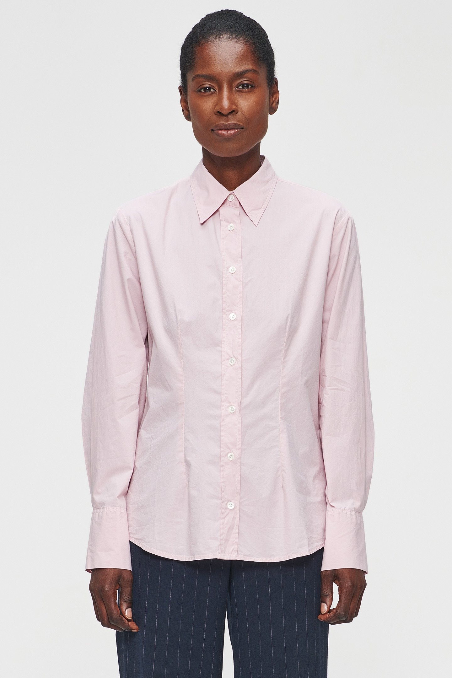 ORG COTTON FITTED SHIRT BLUSH 1