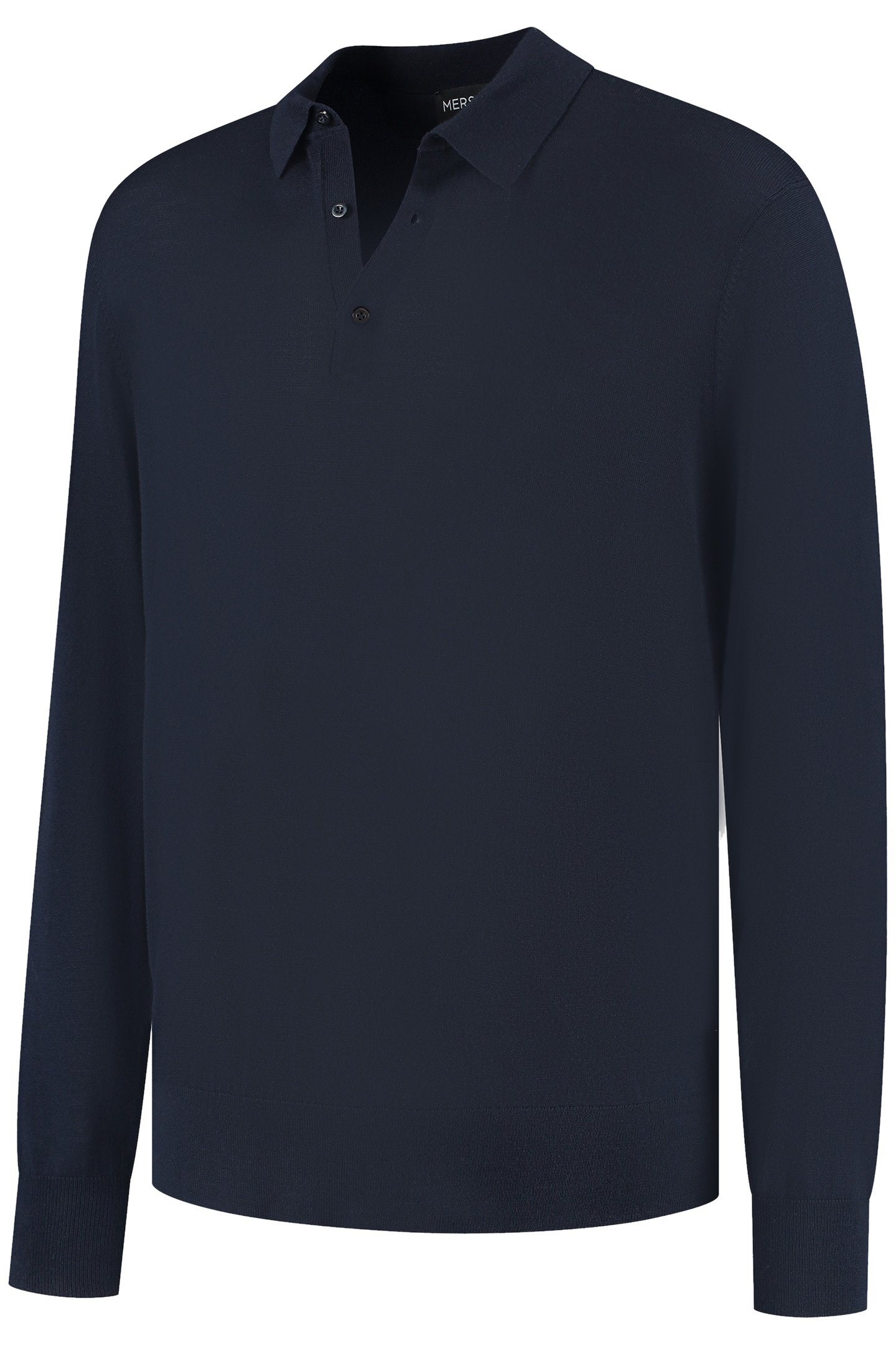 POLO LONG SLEEVE 100% MERINO NAVY BLUE 4