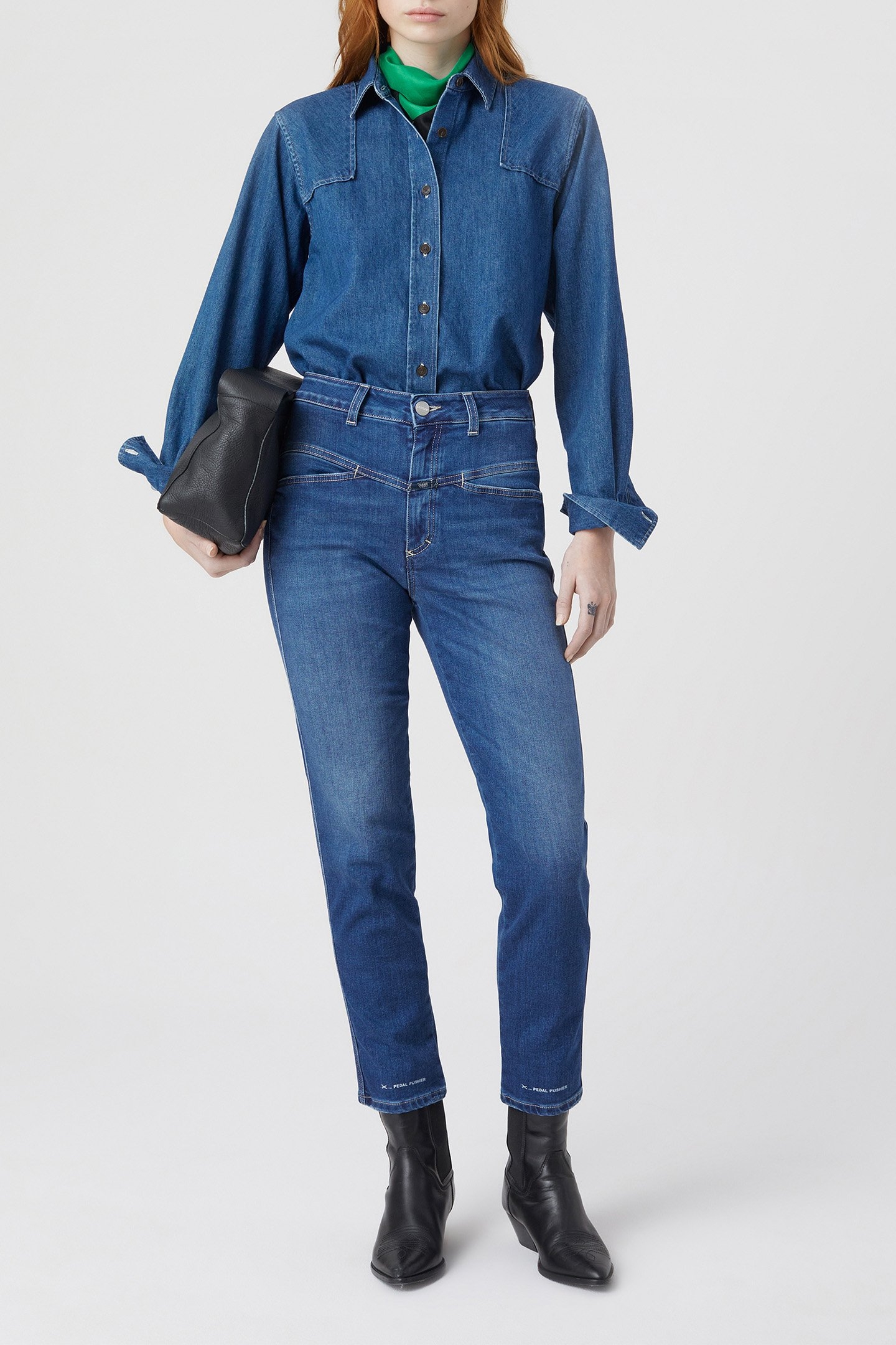 PEDAL PUSHER JEANS DARK BLUE 3