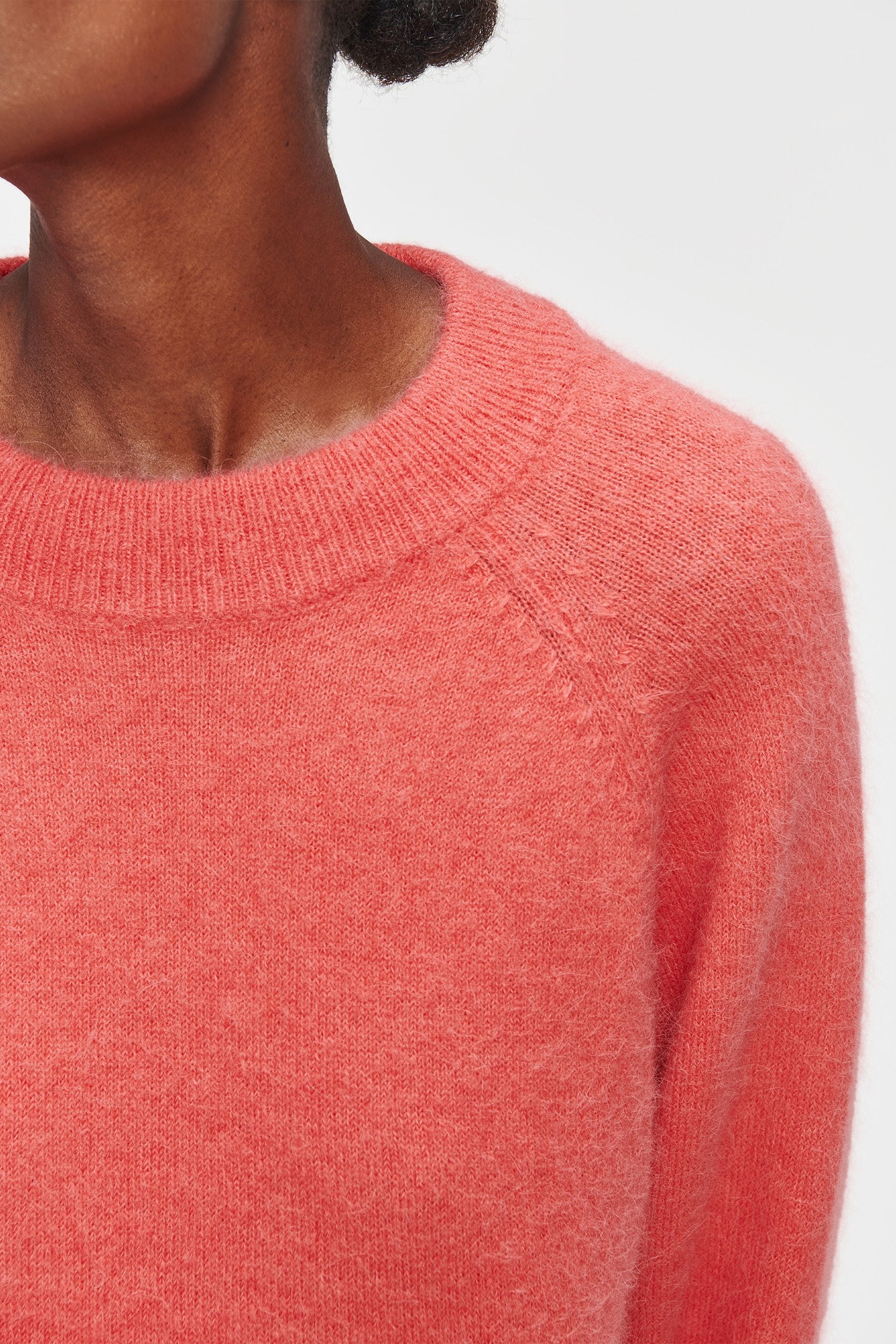 RELAXED ALPACA PULLOVER RADIANT CORAL 6
