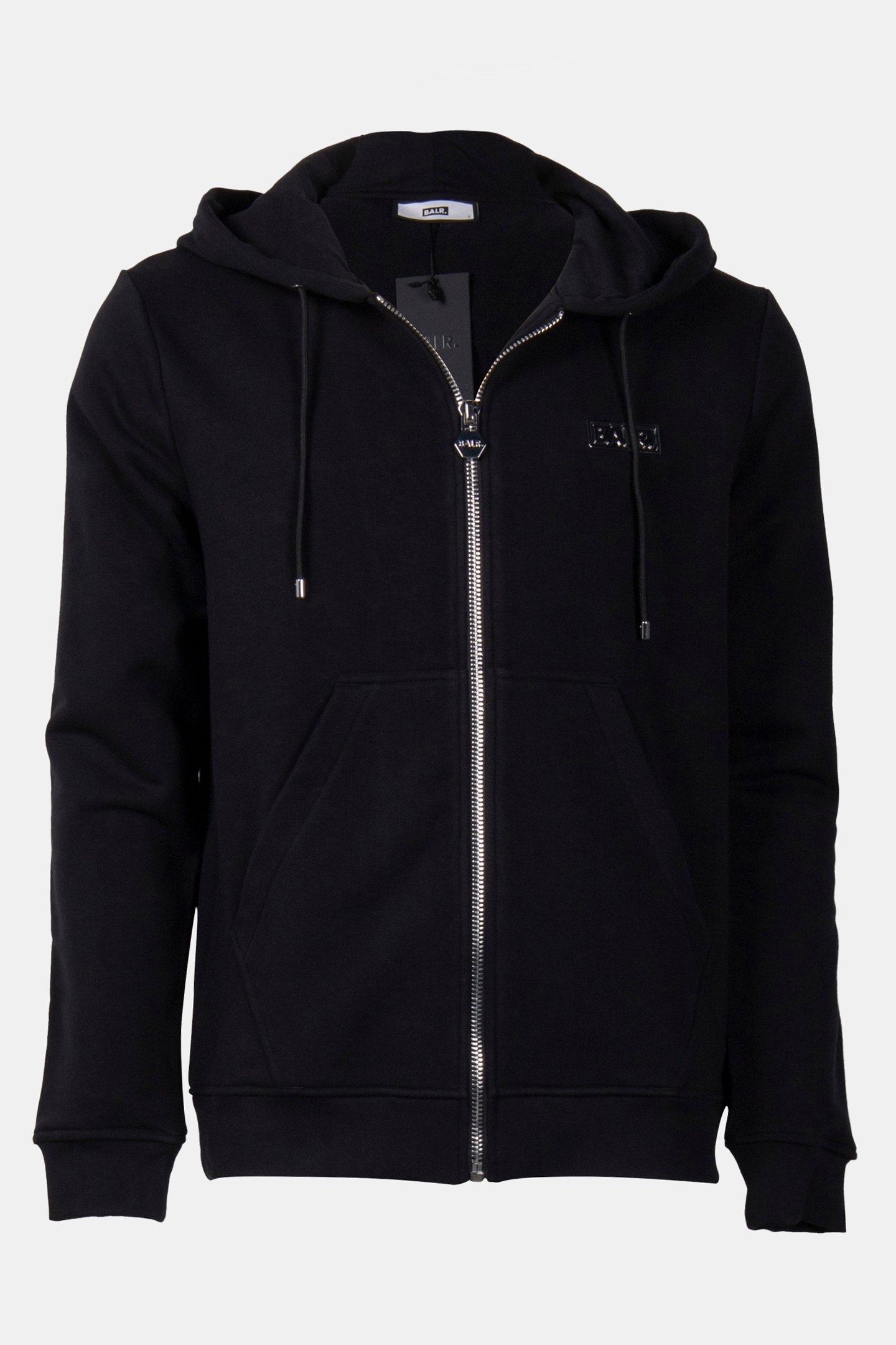 B-TAPE ZIP THROUGH HOODIE JET BLACK 3