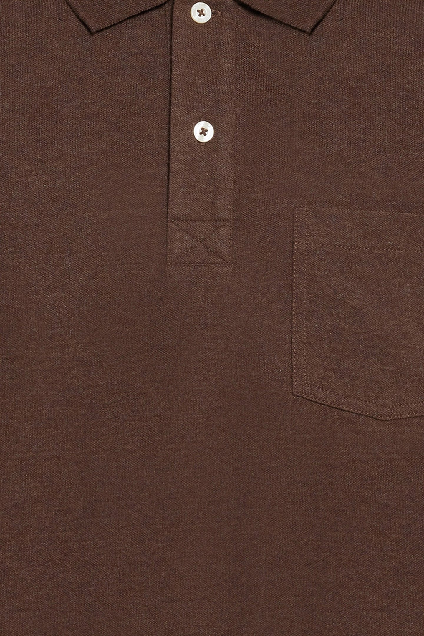 NICKYSI POCKET POLO BROWN BARK MELANGE 7