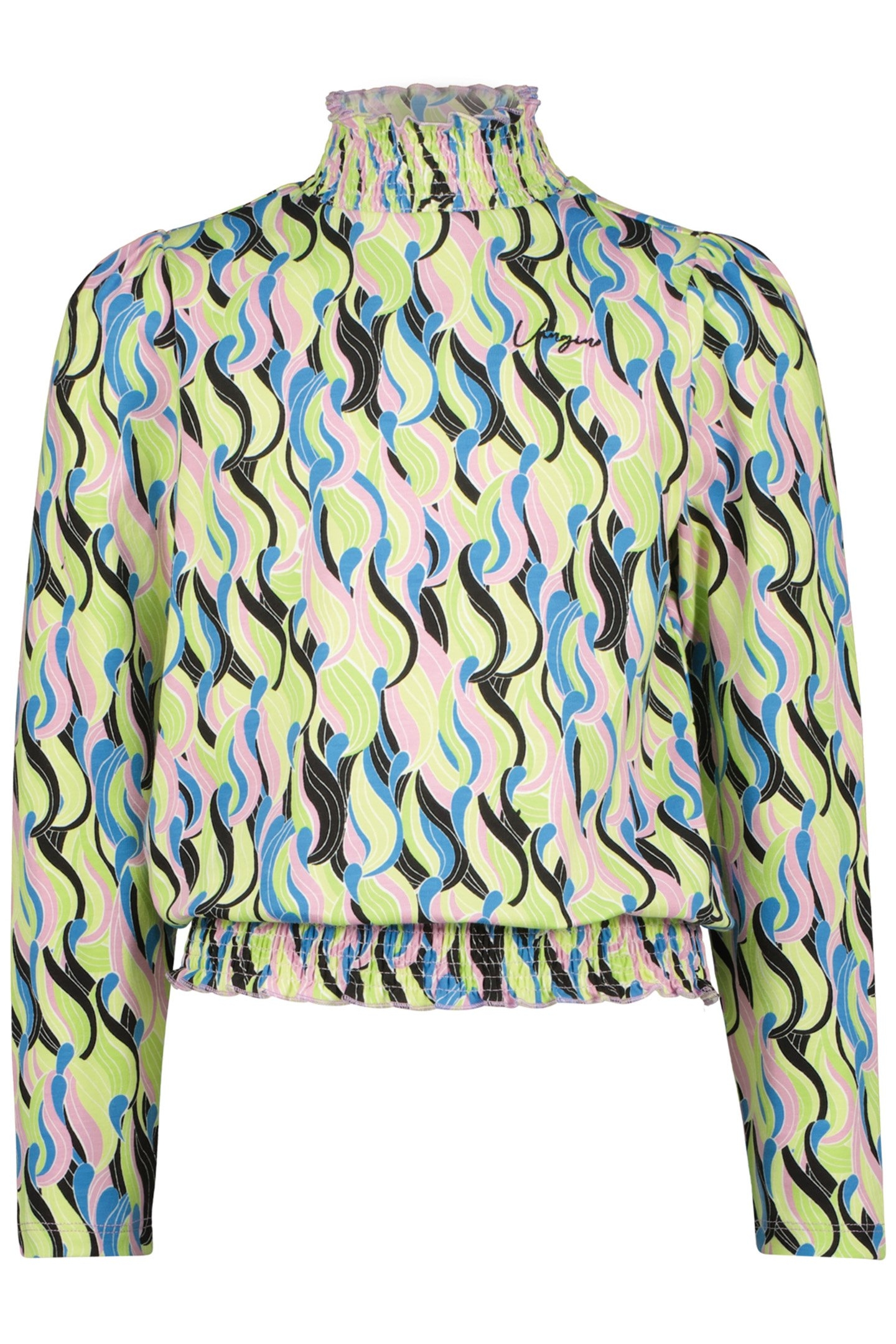 GIRL'S JAMELIE TOP GREEN SPLASH 1