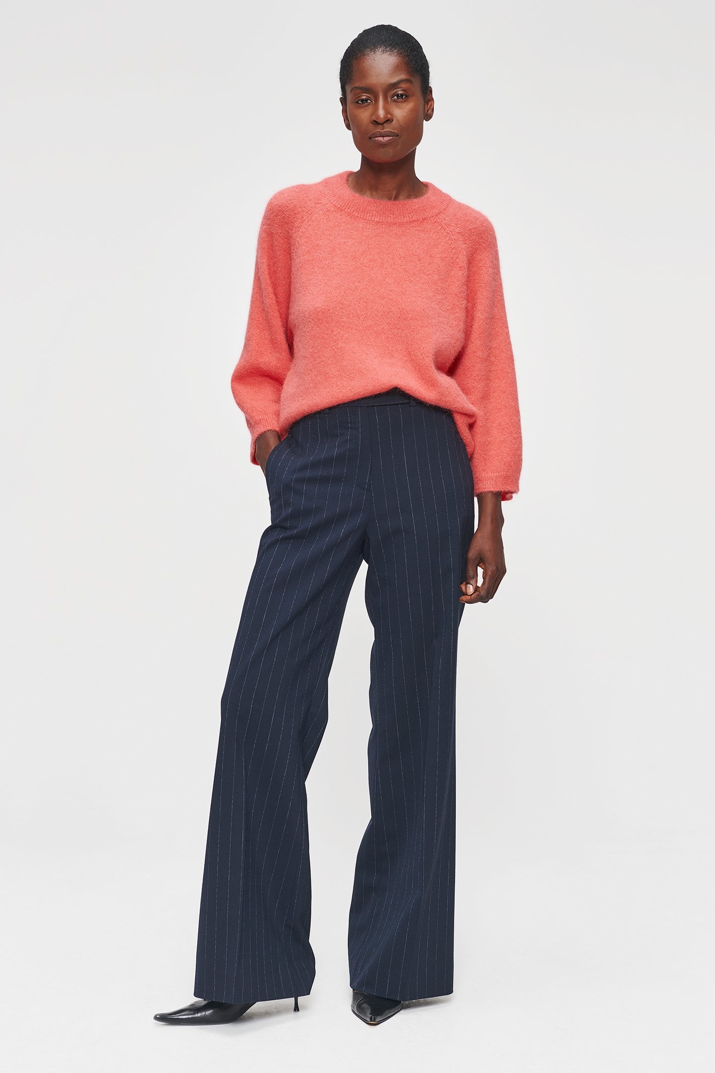 RELAXED ALPACA PULLOVER RADIANT CORAL 5