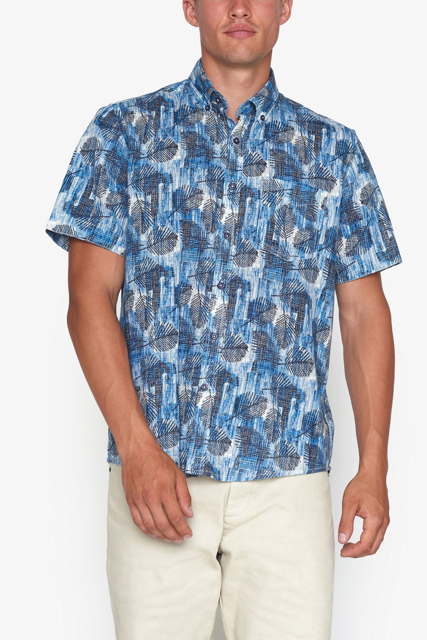 GUNNARSI LEAVE PRINT BLUE CAPTAIN 1