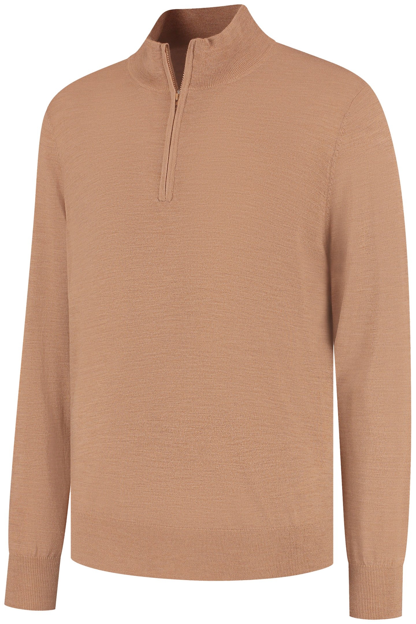ZIP UP 100% MERINO TUSCAN CAMEL 4
