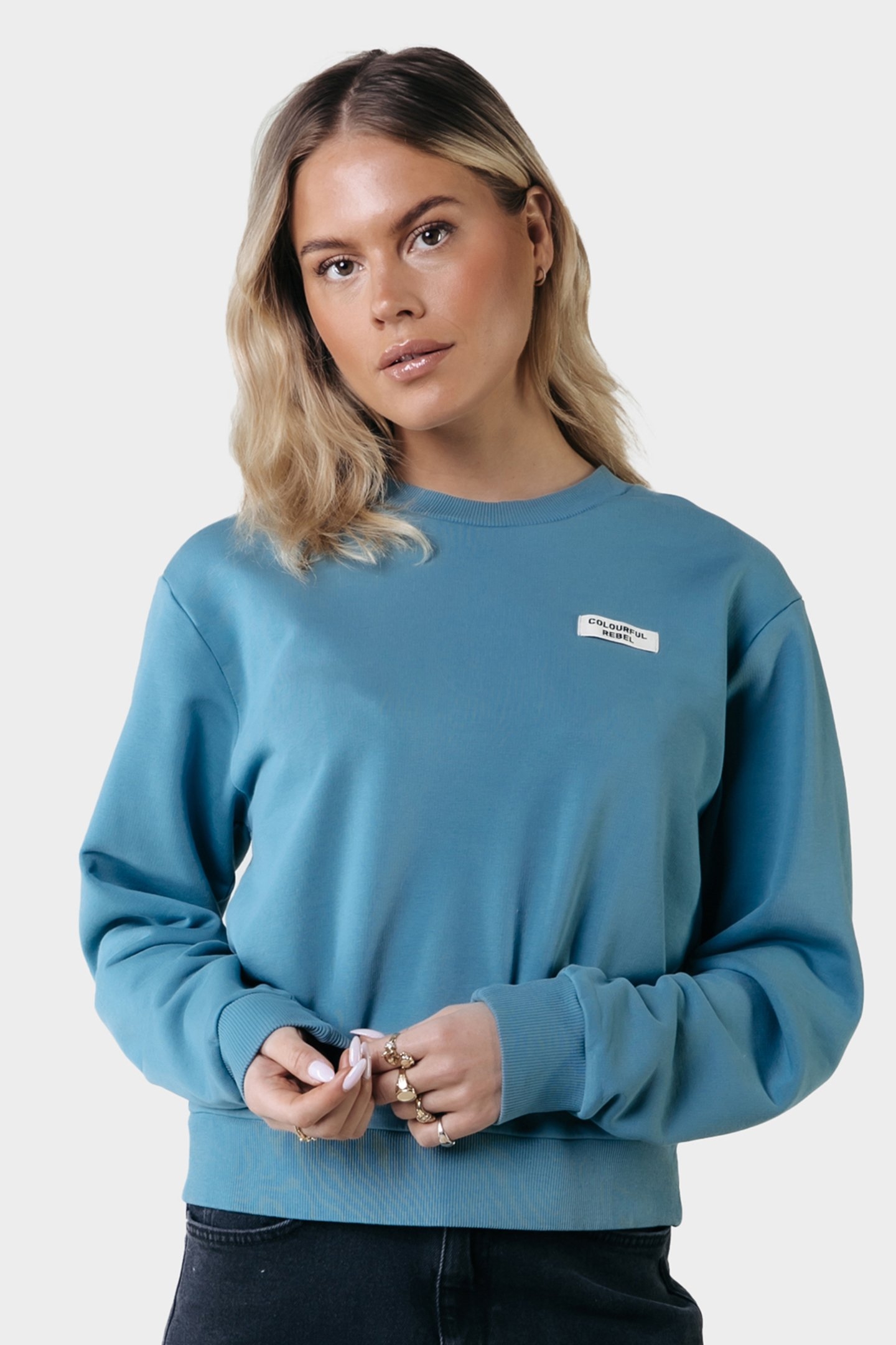 UNI LABEL RELAXED SWEAT SOFT PETROL 1