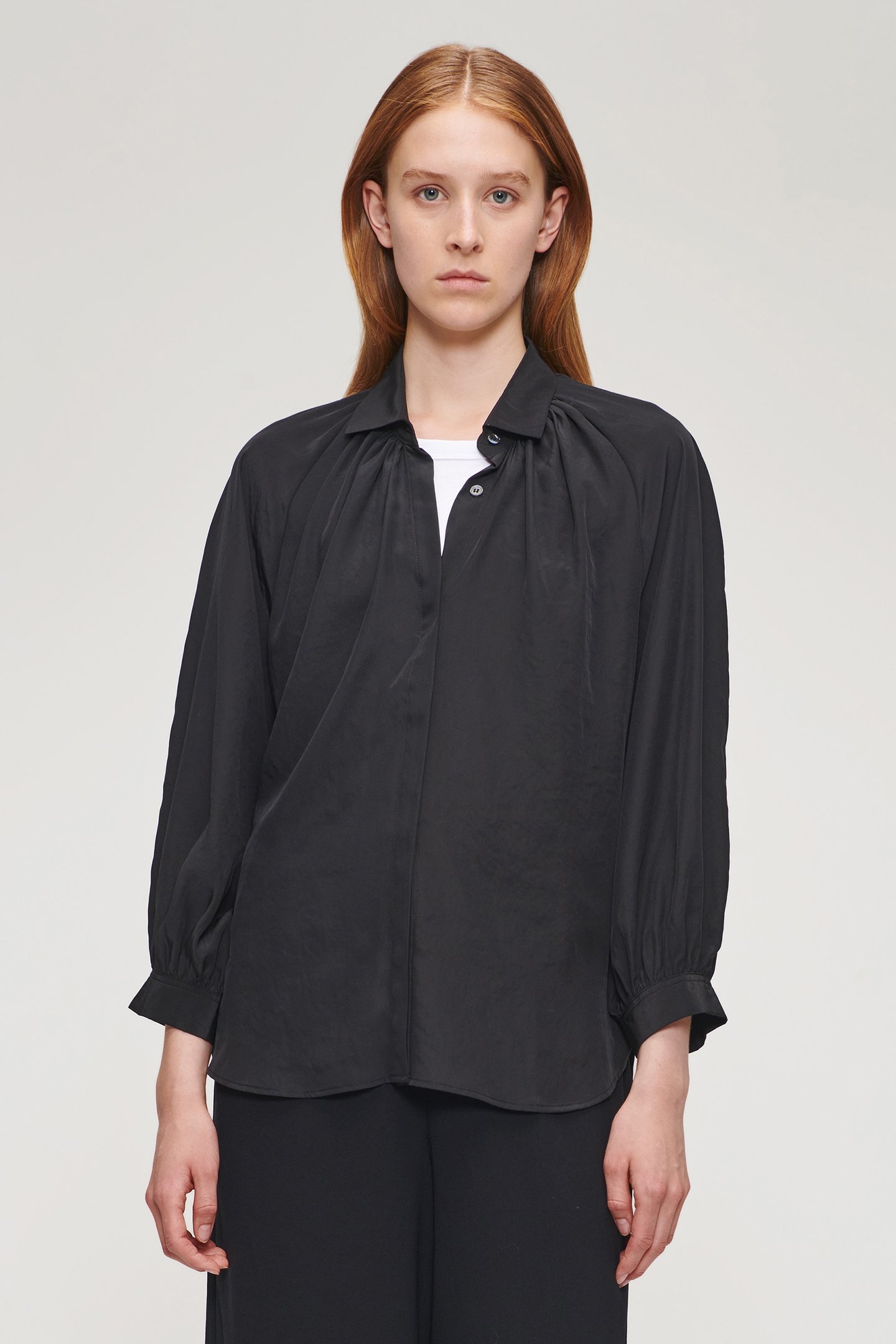 TECHNOSILK OVERSIZED BLOUSE BLACK 1