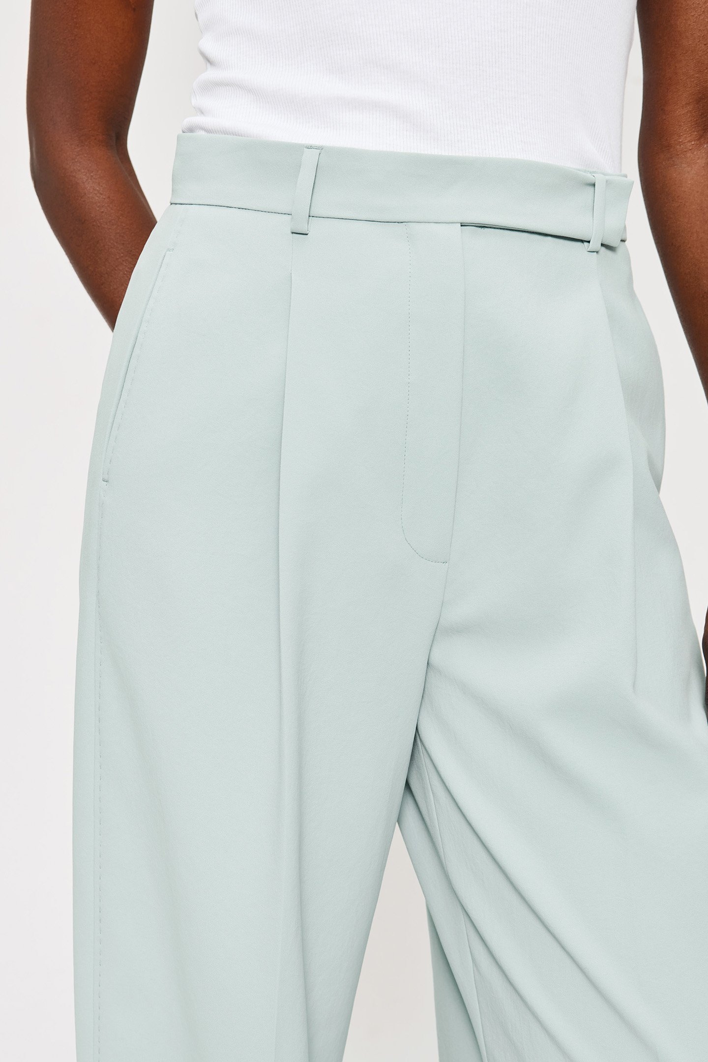 COOL PANAMA STRAIGHT PANTS SEAFOAM 4
