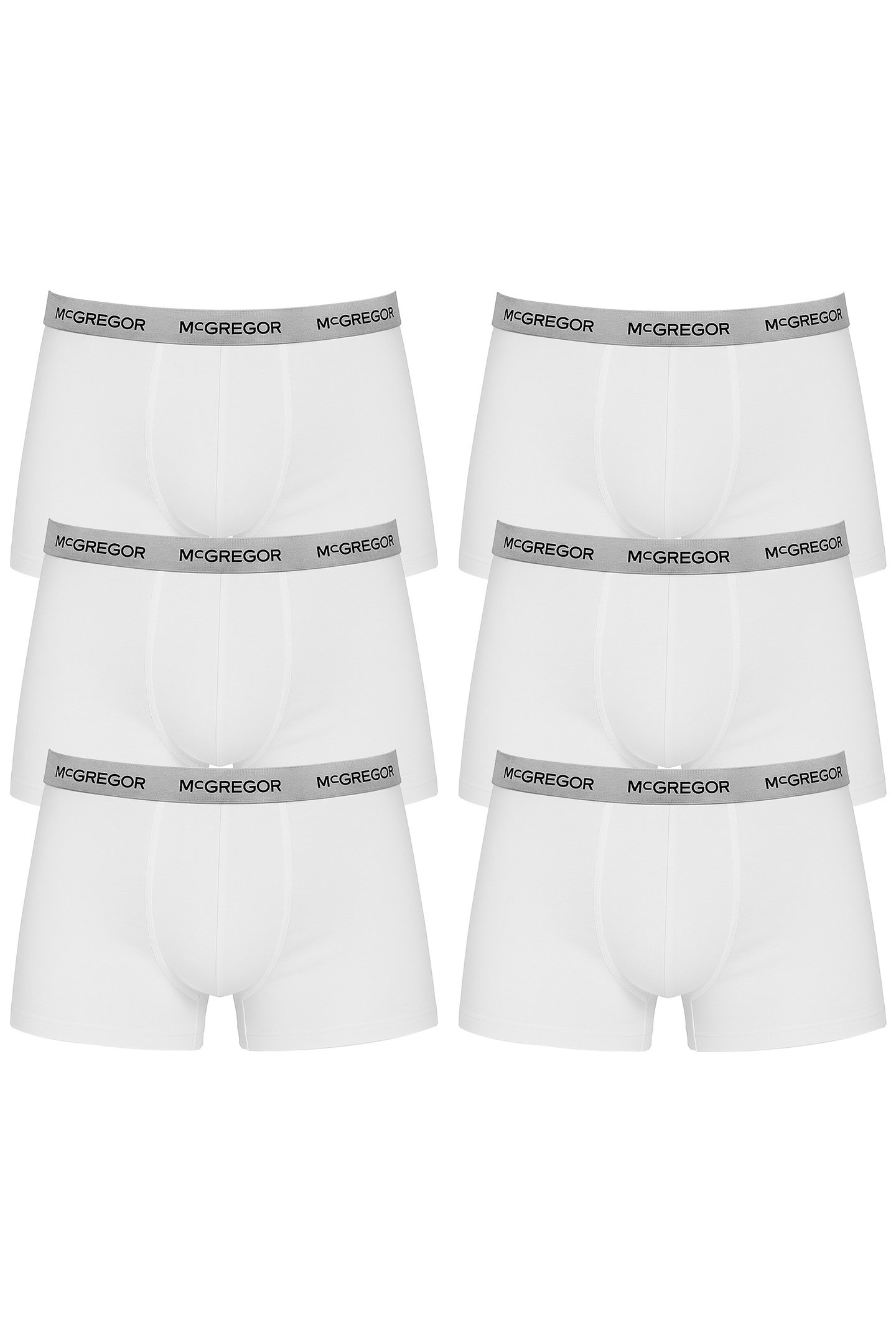 MCGREGOR - PREMIUM BOXERSHORTS - 6-PACK WHITE 1