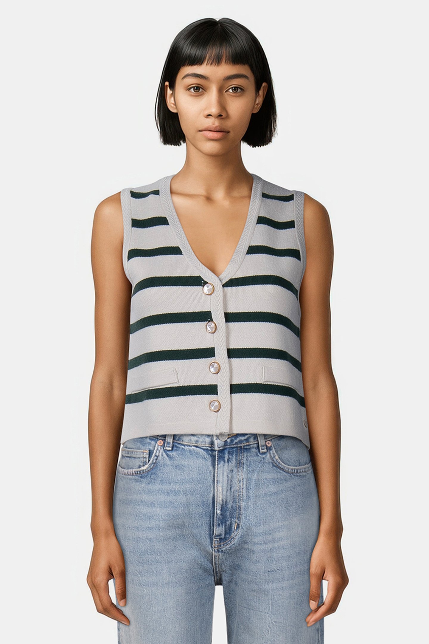 SWEATER WHITECAP GREY/PINE NEEDLE 1