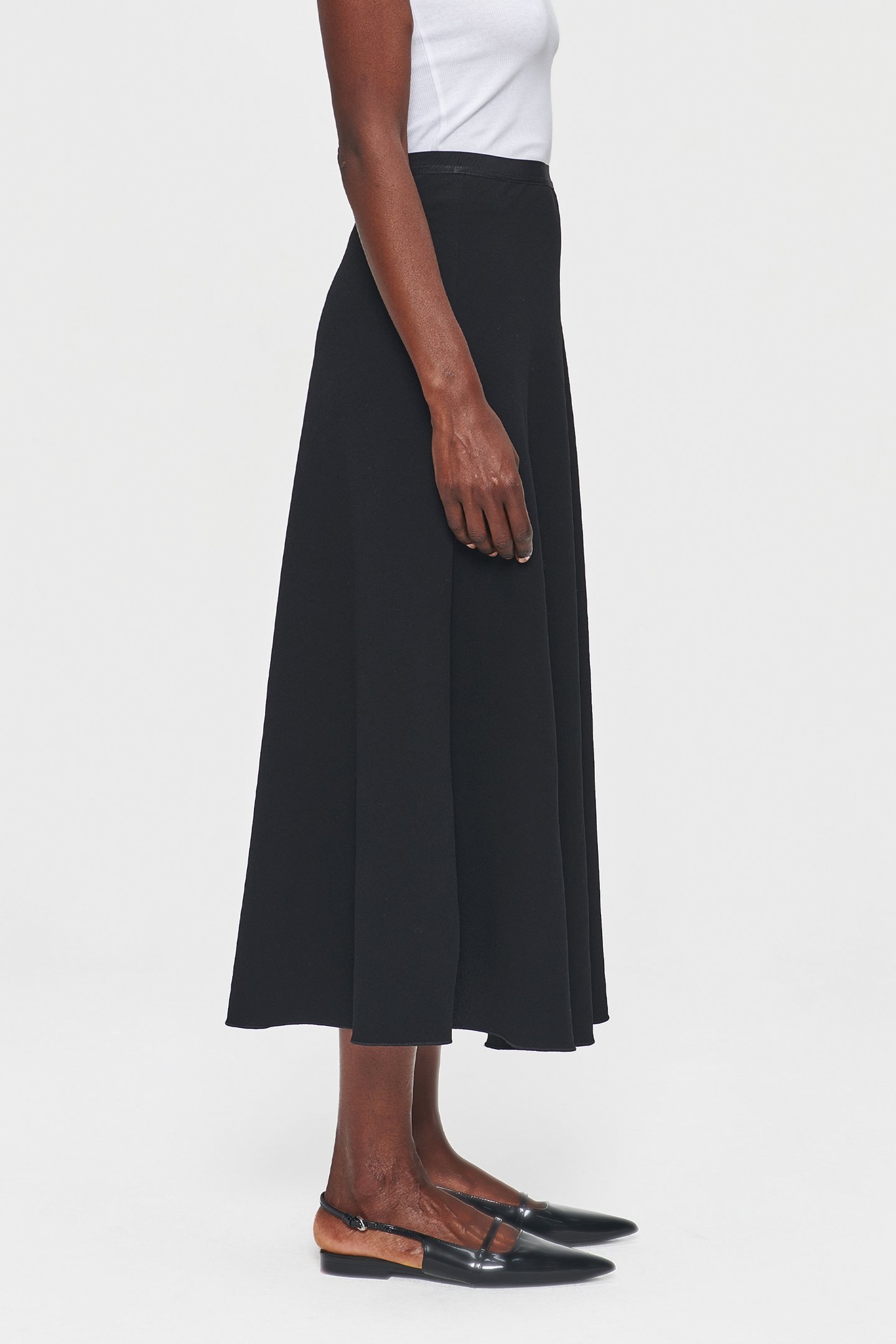 RECYCLED POLY SWAN SKIRT BLACK 6