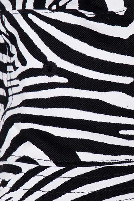 REVERSIBLE ZEBRA PRINT HAT BLACK WHITE 3
