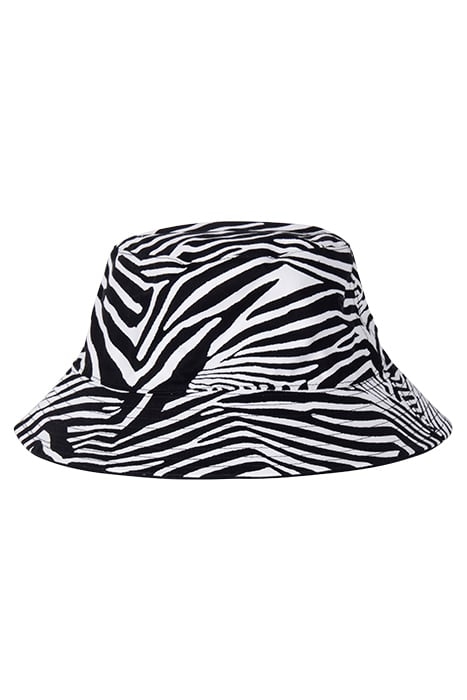REVERSIBLE ZEBRA PRINT HAT BLACK WHITE 2