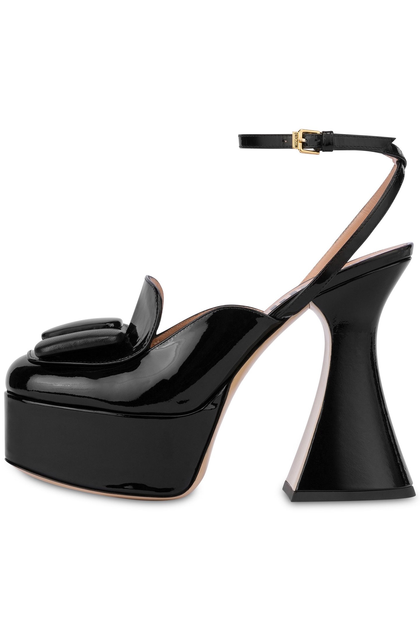 PUFFY BOW PATENT LEATHER SLINGBACK VENICE NERO 1