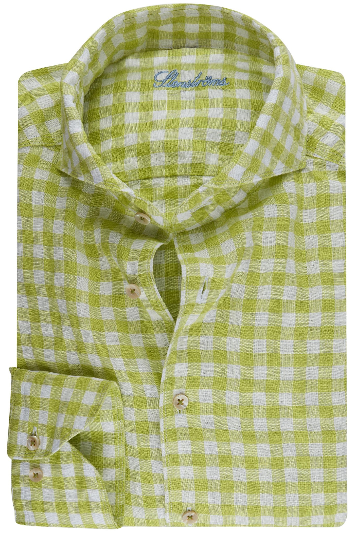 FITTED BODY/22, RC CUFF, SPORT LIGHT GREEN CHECK 1