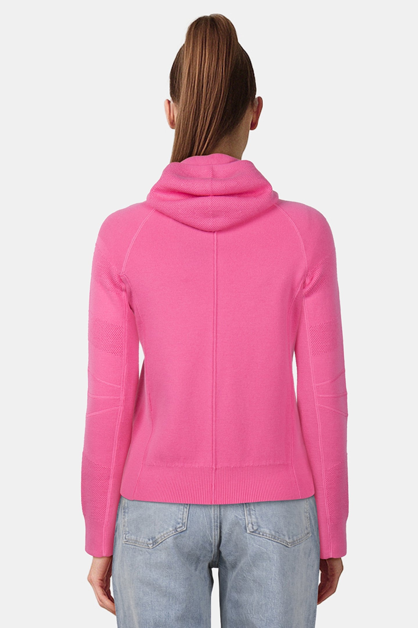 SPORTSWEAR-EFFECT BALACLAVA SWEATER OLD PINK 2