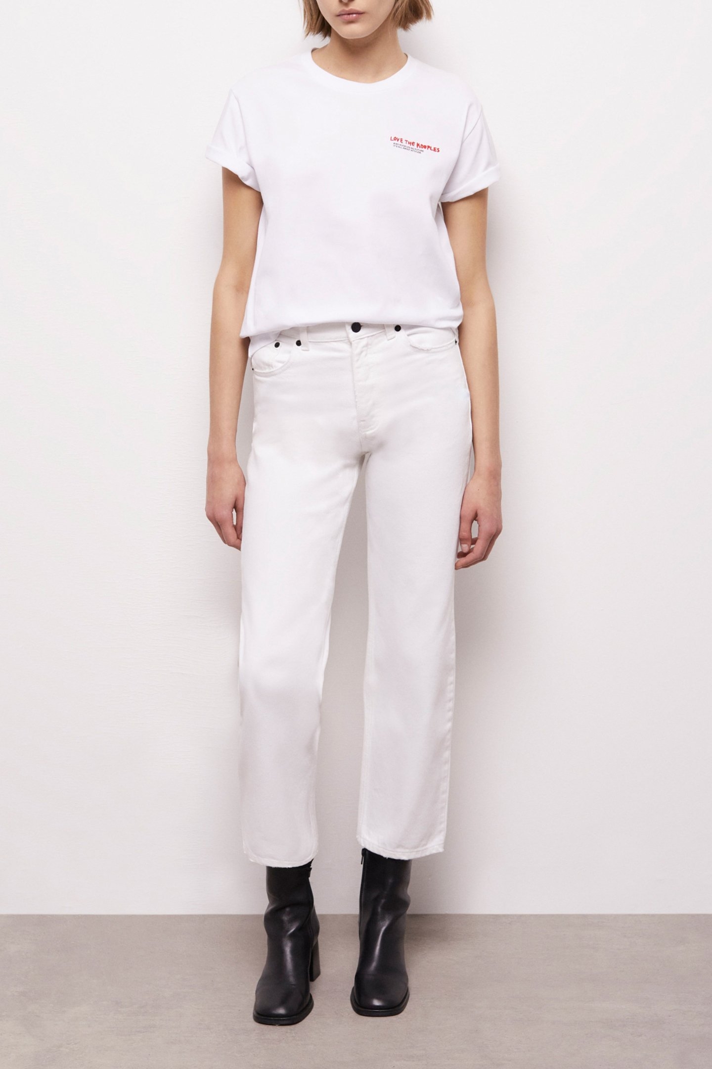 WHITE STRAIGHT JEANS WHITE 4