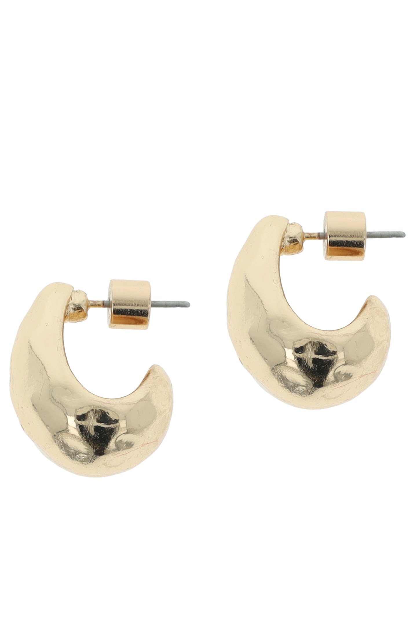 FRENCH CHIQUE CHUNKY TEARDROP EARRINGS GOLD 4