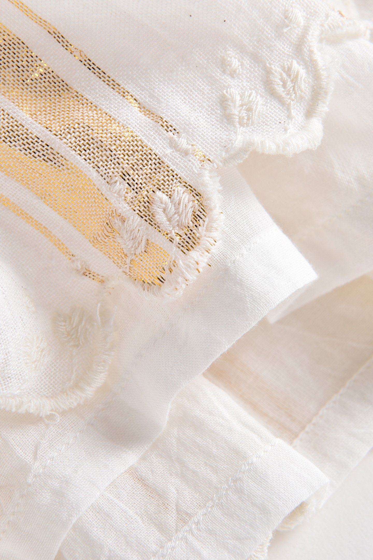 SKIRT SALINA WHITE & GOLD STRIPES 8