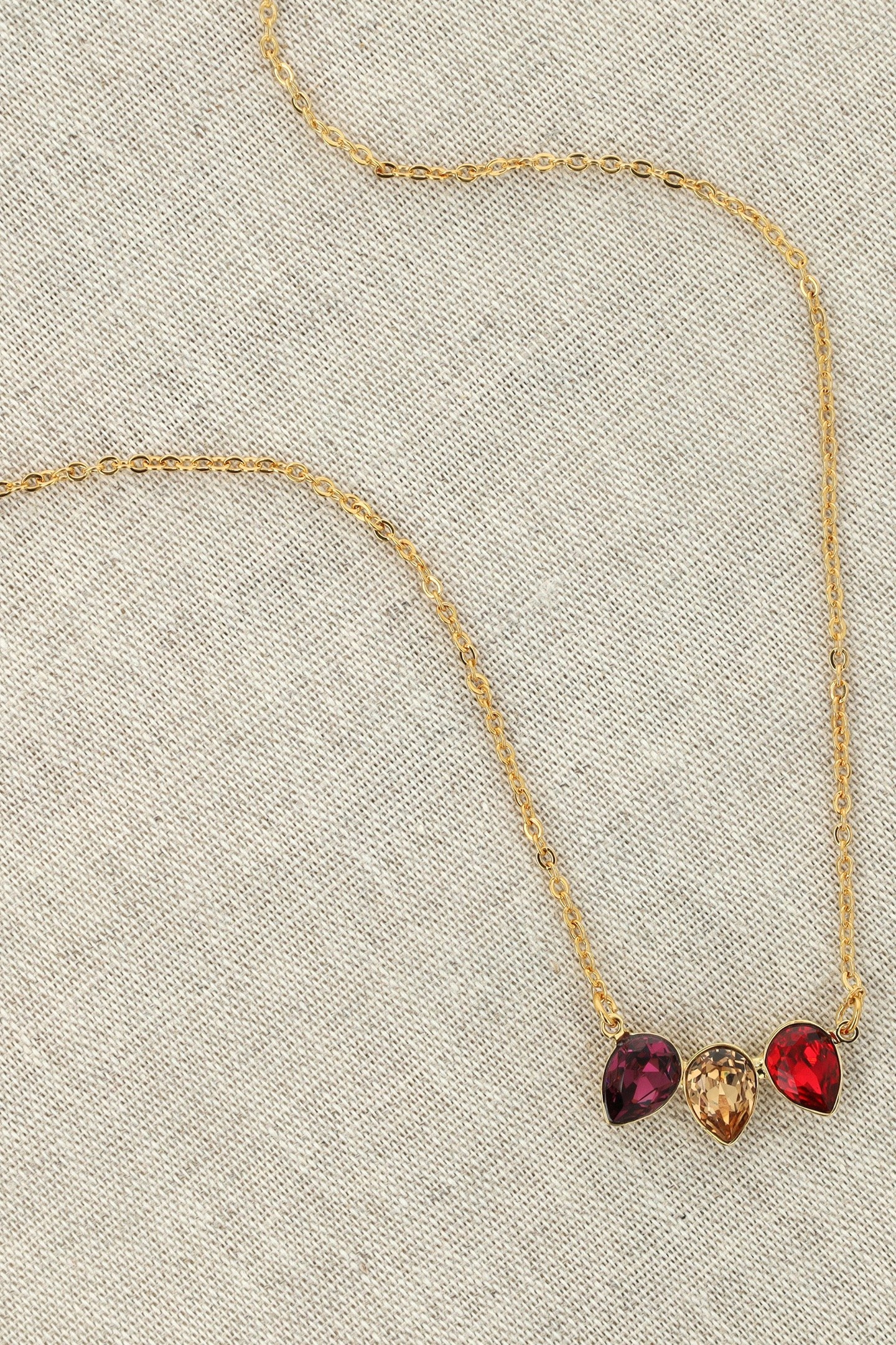 CLASSIC TRIPLE LEAF NECKLACE AMETHYST 3