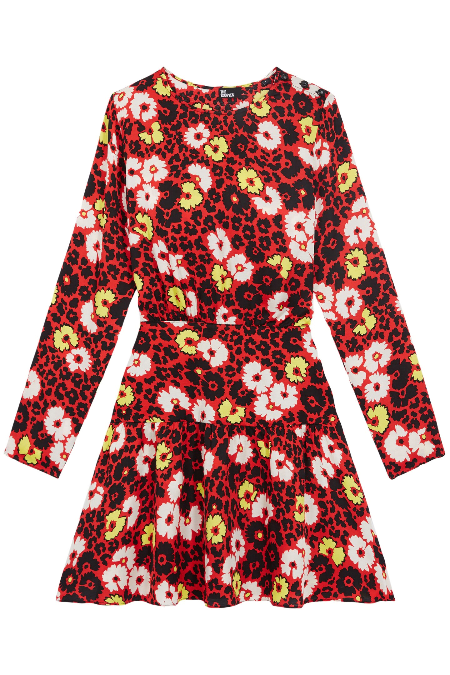 WILD BLOSSOM SHORT DRESS RED/YELLOW 5