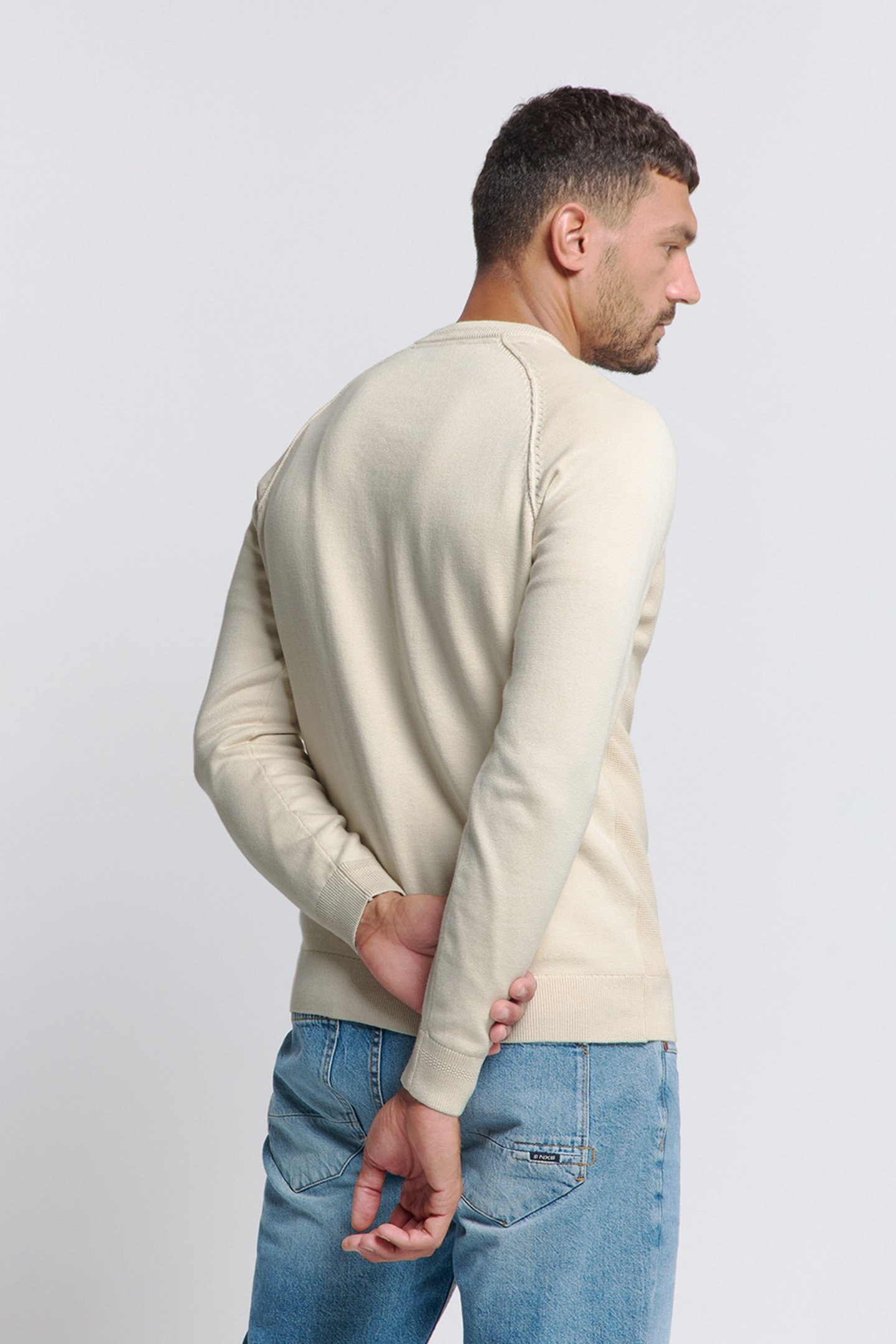 PULLOVER CREWNECK SOLID RELIEF KNIT KIT 2