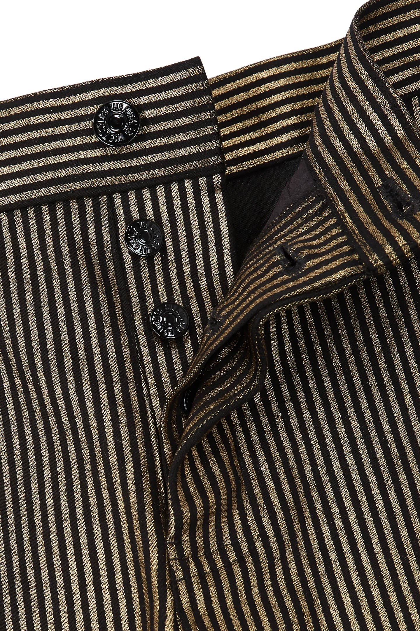 SLIM GOLD STRIPE JEANS BLACK 2