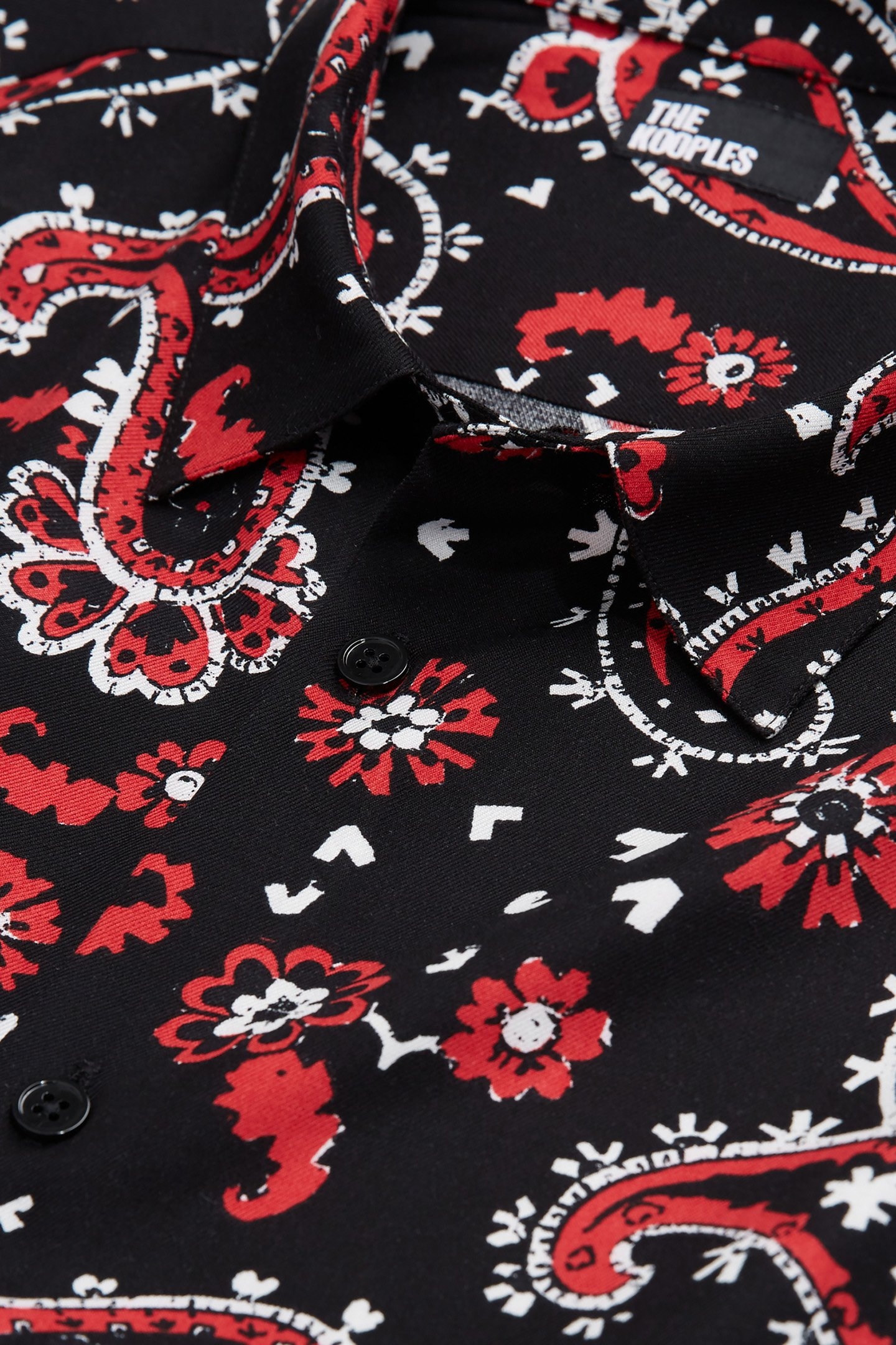 LONG SLEEVE SHIRT WITH CLASSIC COLLAR BLACK-RED 2