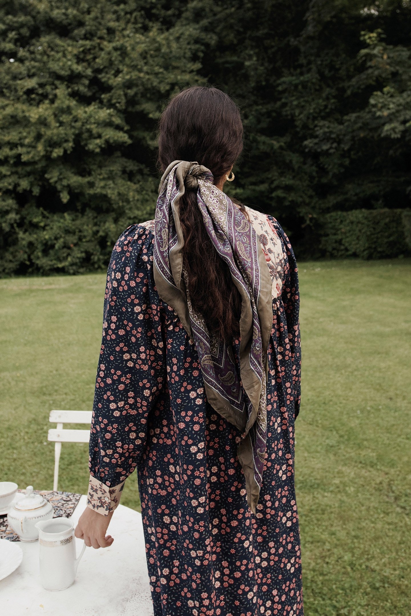 WOVEN SCARF ROMY KHAKI FREESIA DREAMS 2