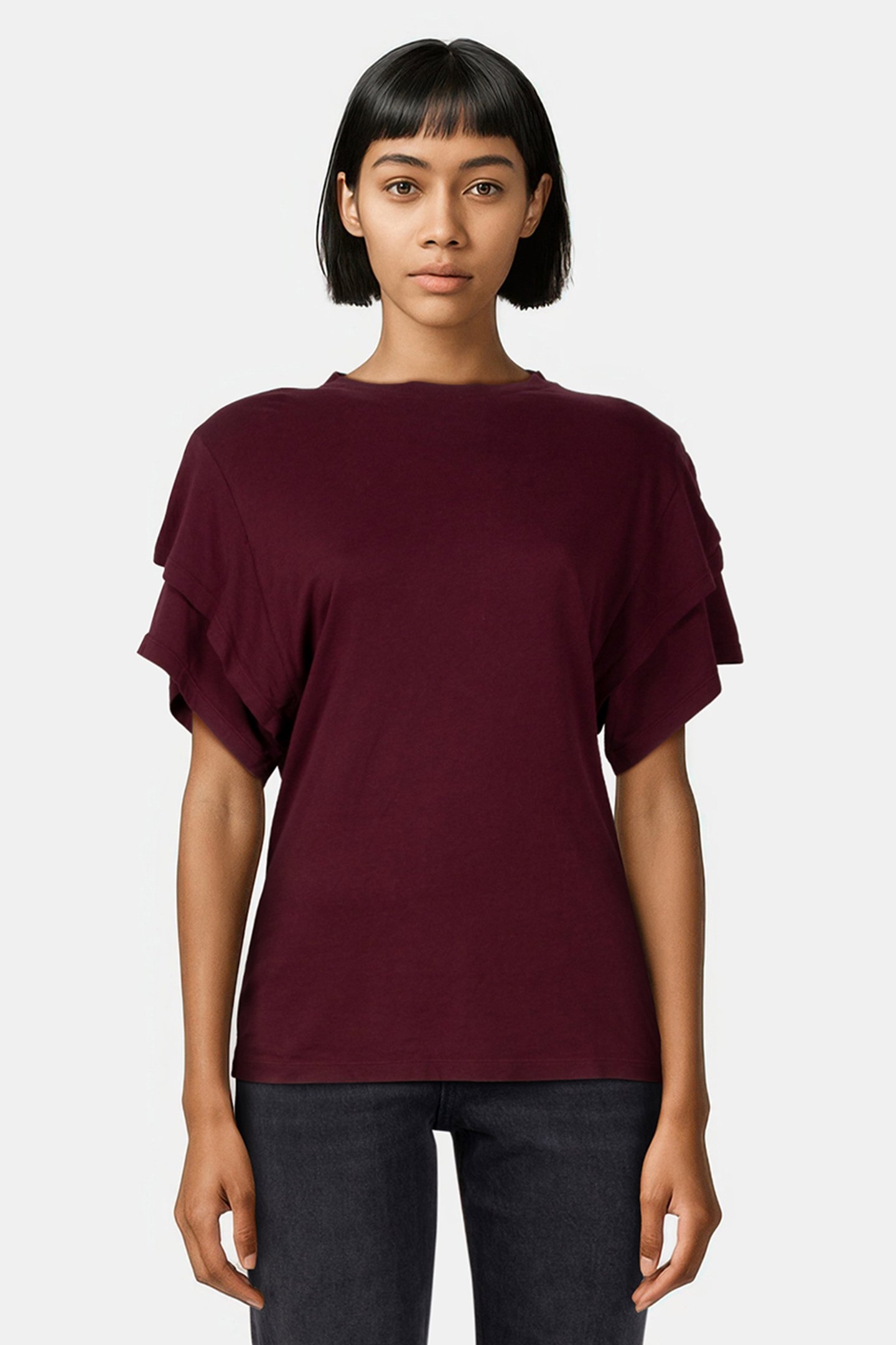 FREDINE T-SHIRT BERRY/BORDEAUX 1