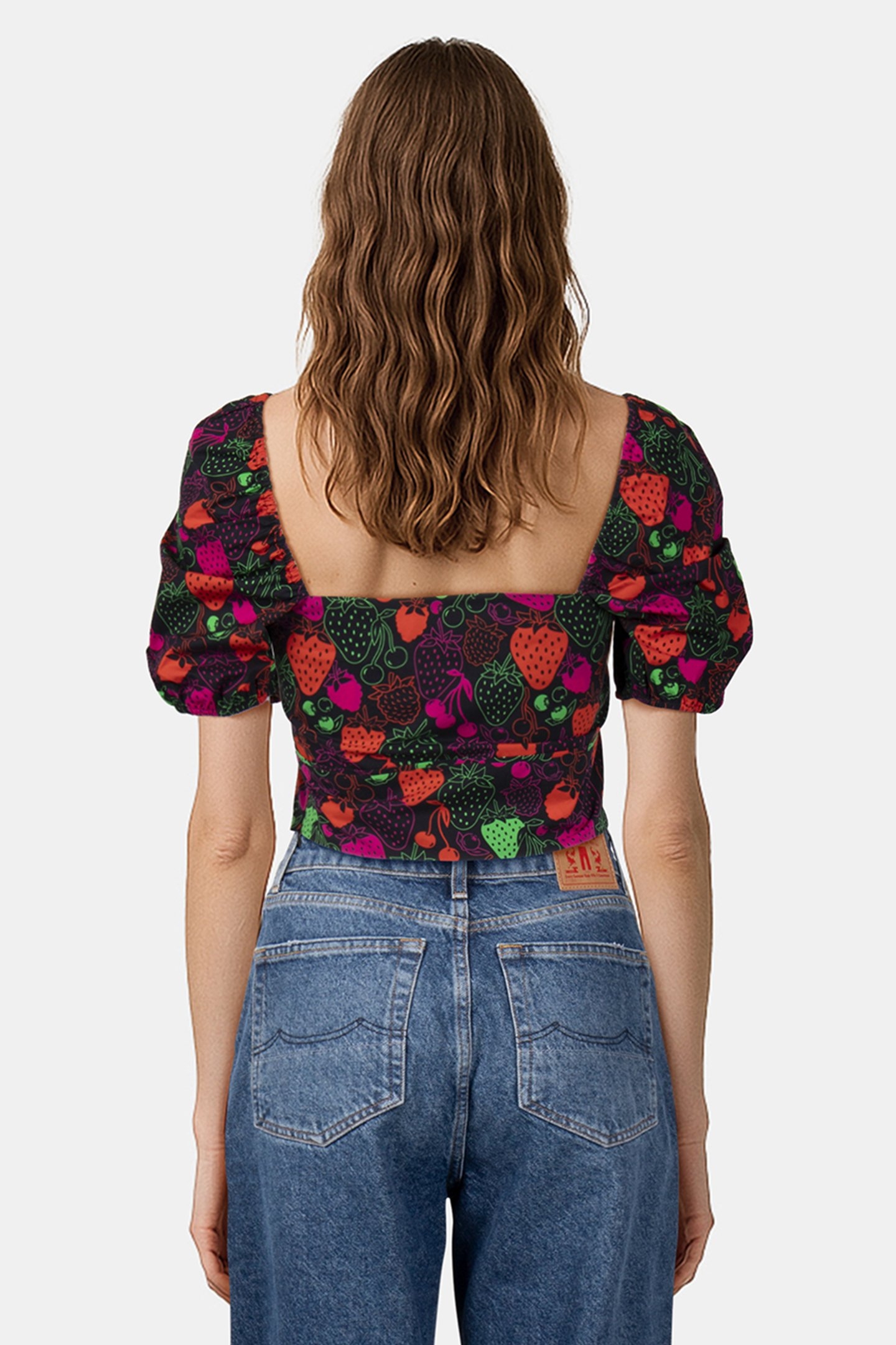 SHORT SLEEVE TOP WITH BUTTONED FRONT MULTICOLOR 2