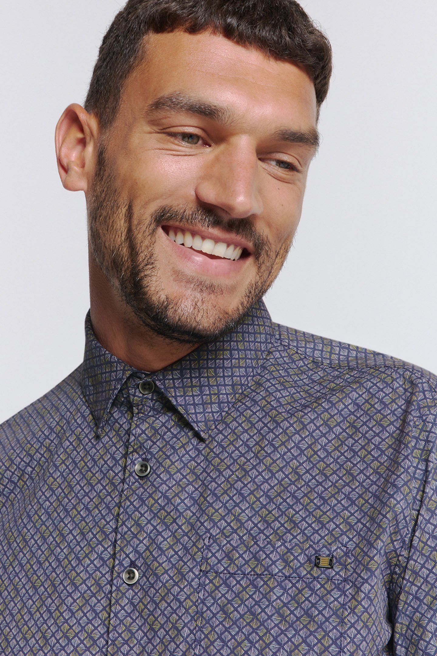 SHIRT STRETCH ALLOVER PRINTED BLUEBERRY 6