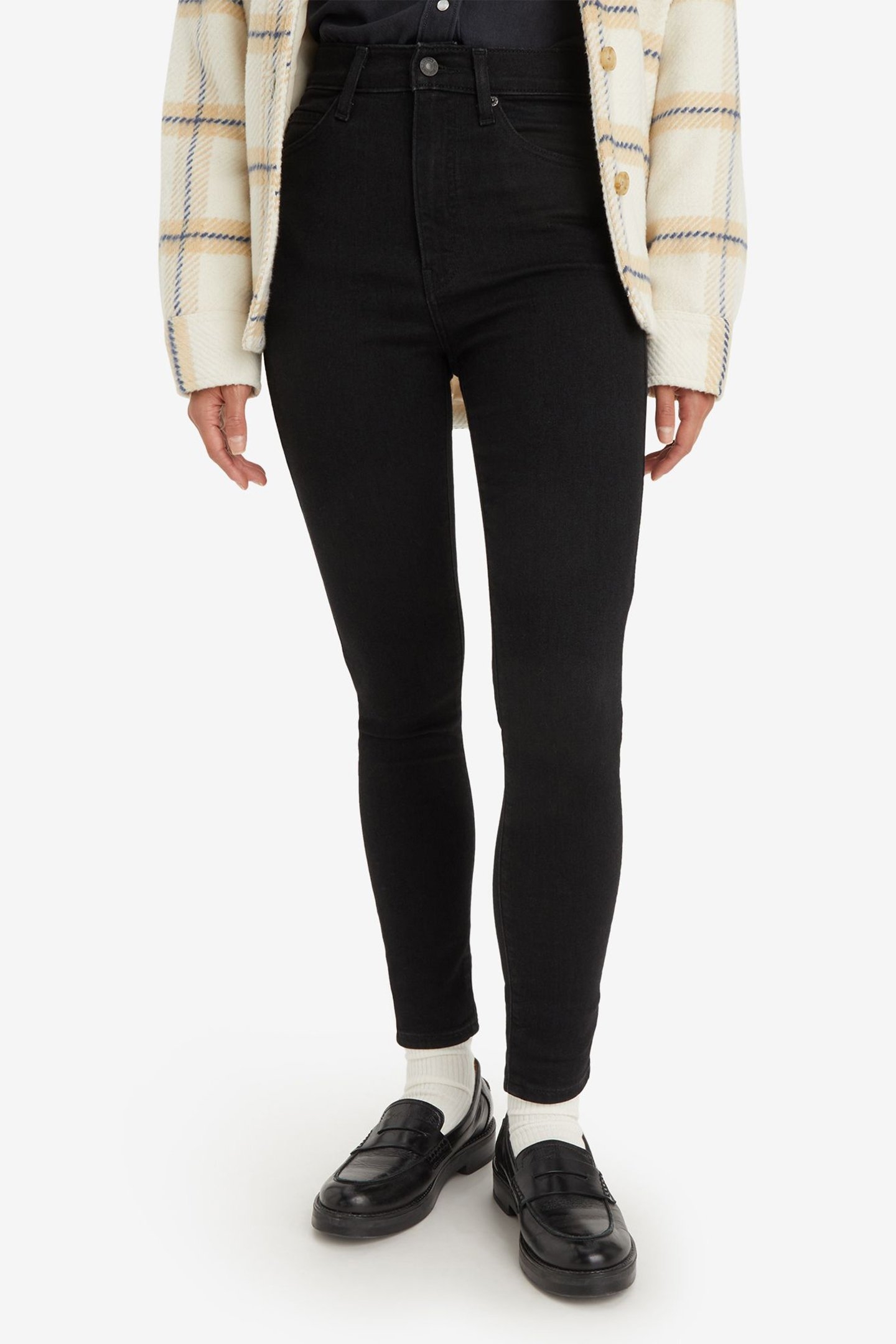 RETRO HIGH SKINNY JEANS BLACK 1