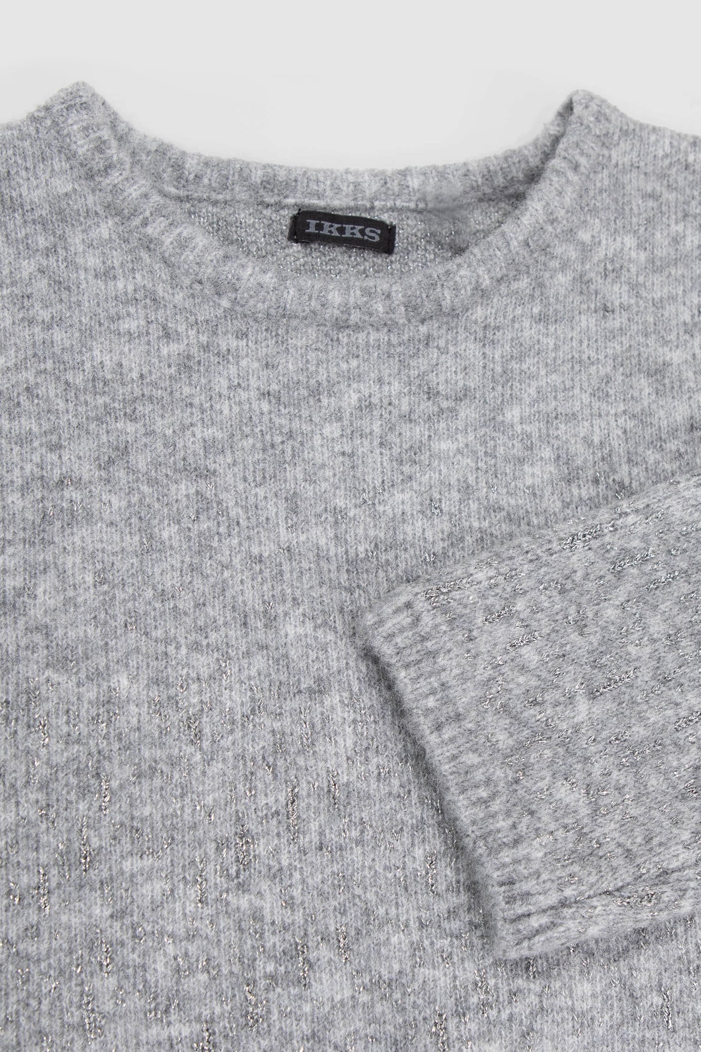 GIRL'S GREY JACQUARD LUREX SWEATER DRESS 5