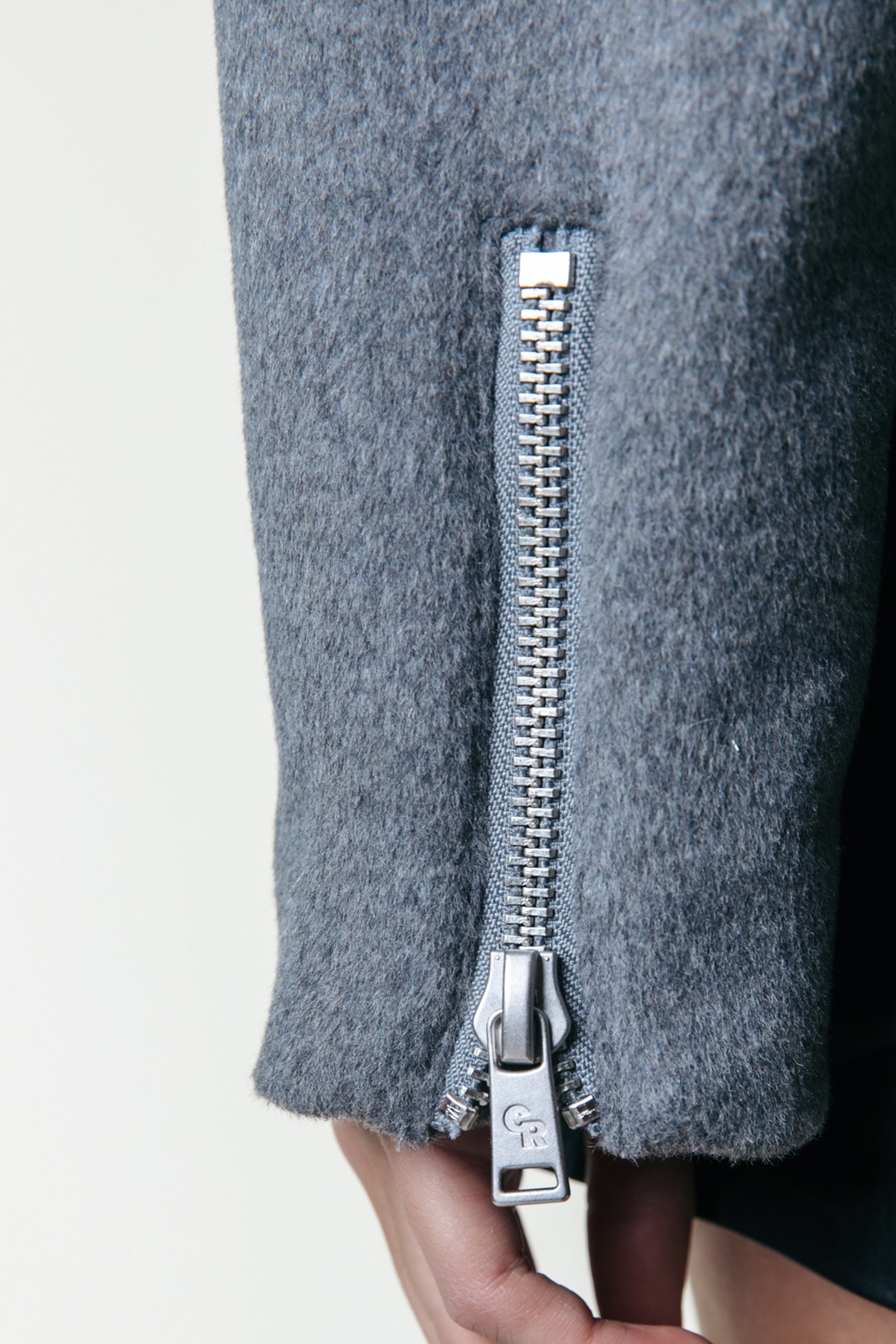 ELEA WOOL BIKER JACKET MEDIUM GREY MELANGE 6