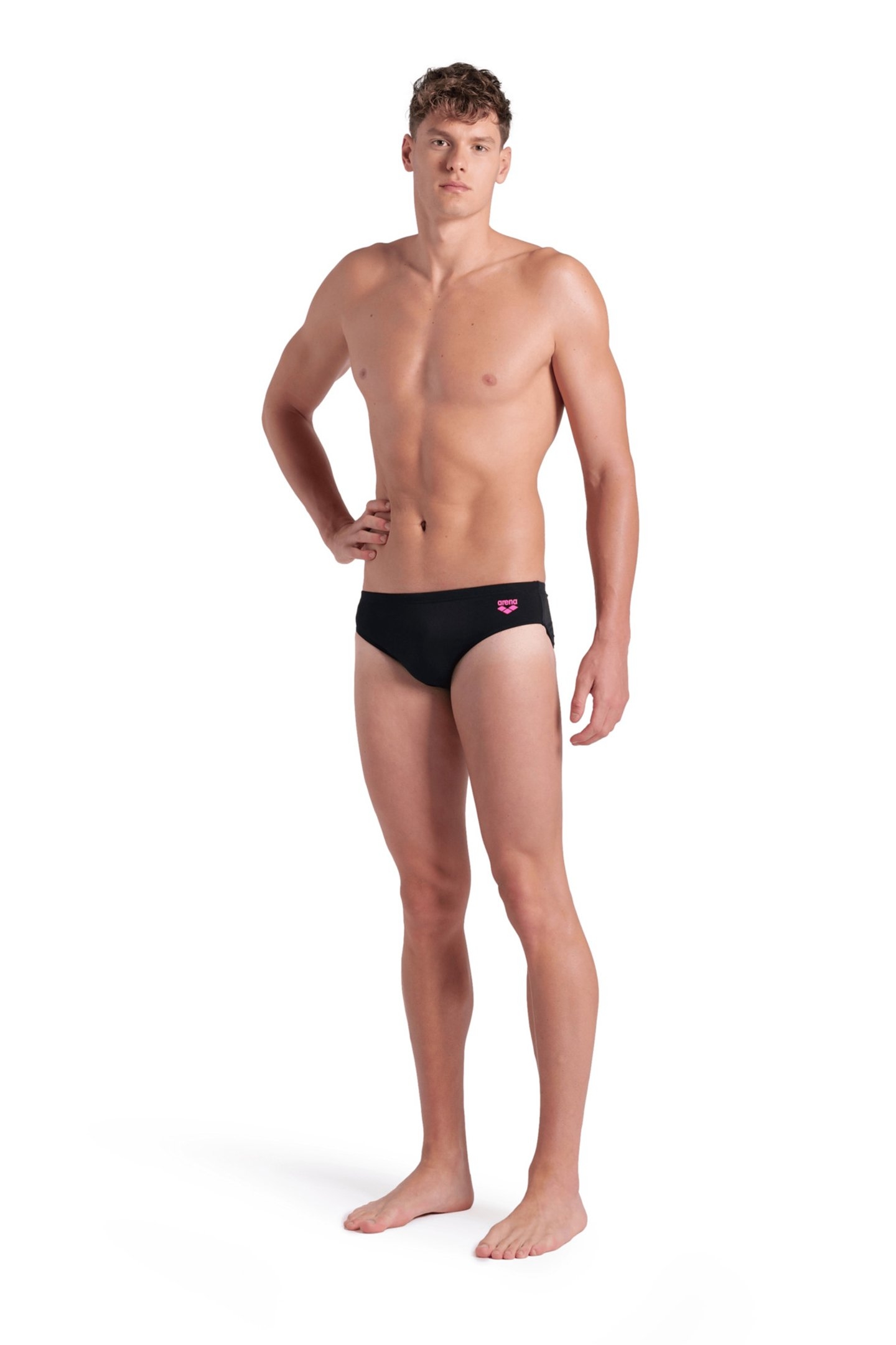MEN'S ARENA AIRBRUSH GRAPHIC SWIM BRIEFS BLACK 3