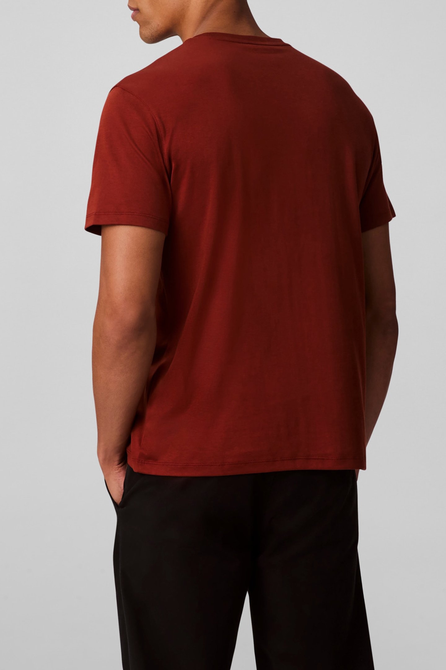 SS SUPIMA CHEST CREWNECK TEE ACADEMIC RED 2