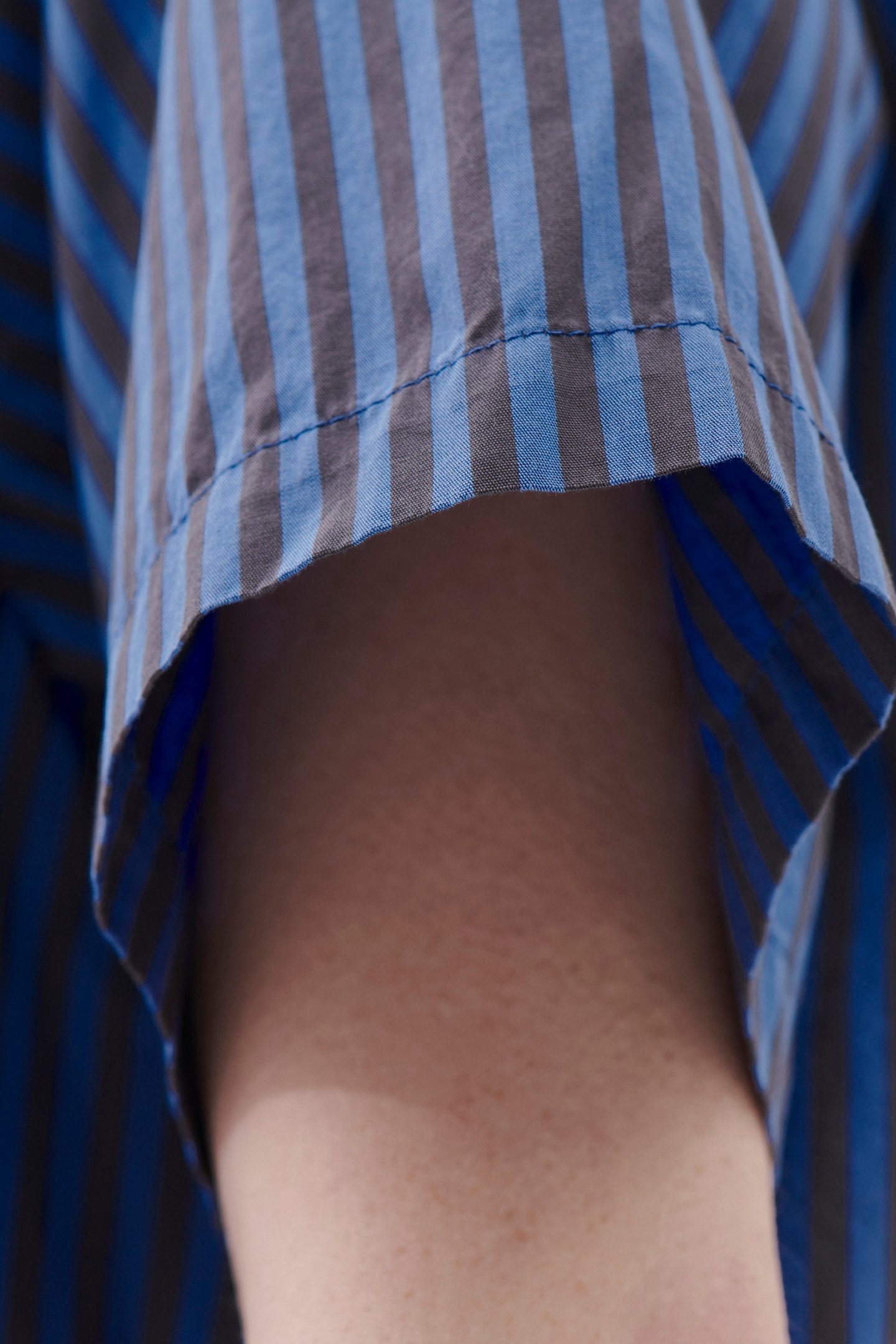 UNISEX POPLIN SHORT SLEEVE SHIRT VERNEUIL STRIPES 5