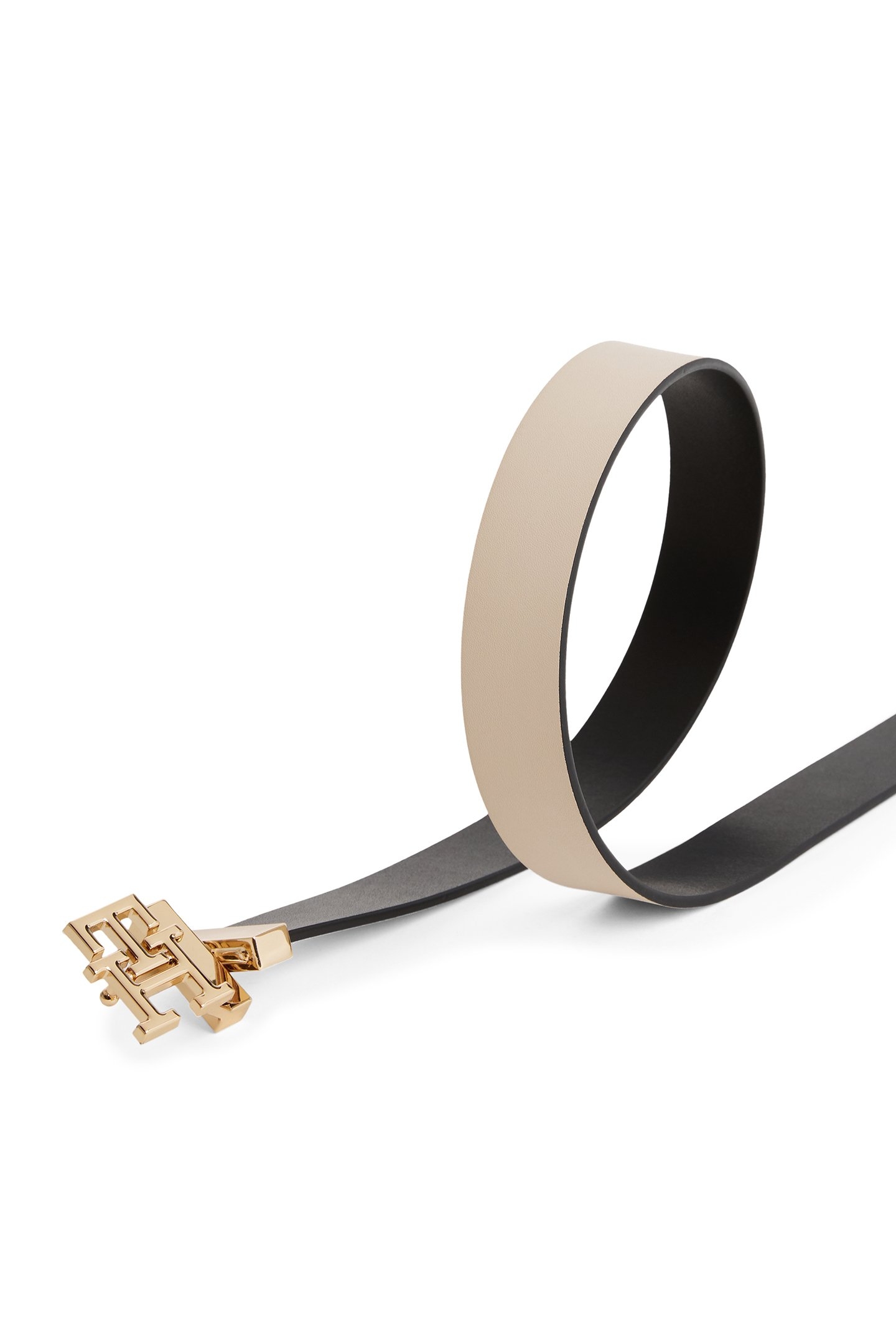 TH 3.0 REVERSIBLE LEATHER BELT BLACK/CLASSIC BEIGE 3