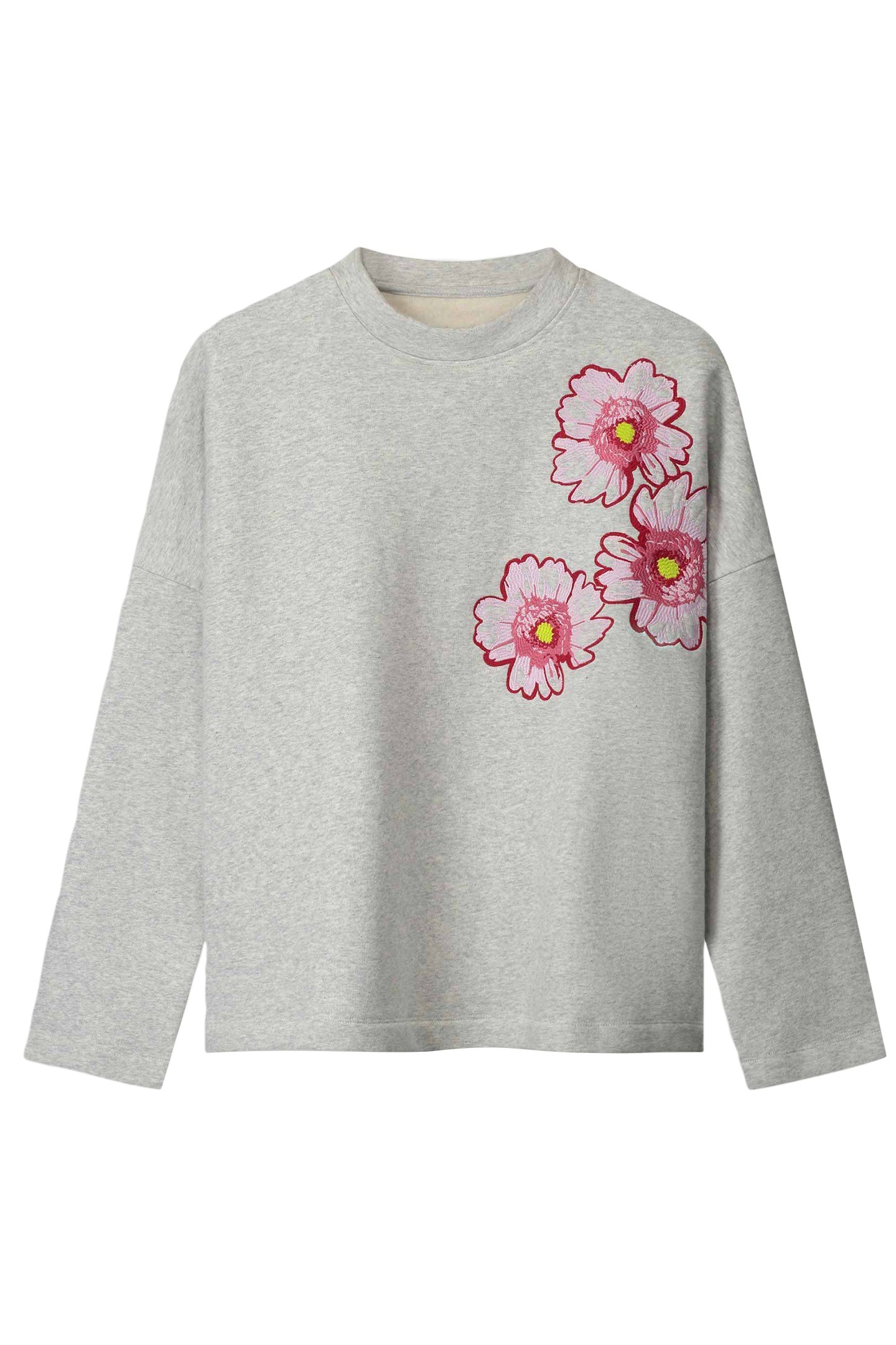 SWEATER - FLORAL GREY MELANGE 4