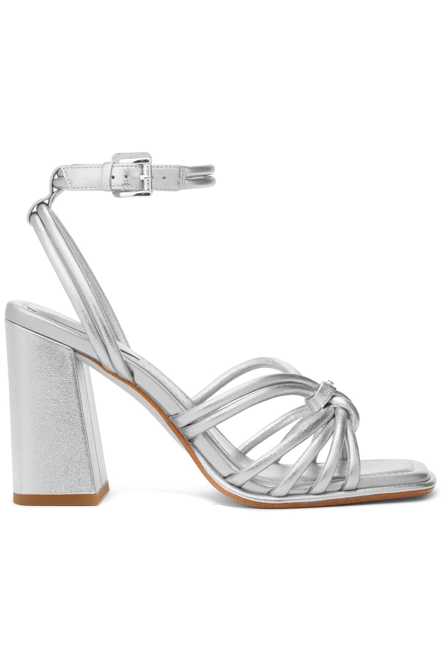 ASHIRTA BLOCK HEEL SANDAL IN SILVER 1