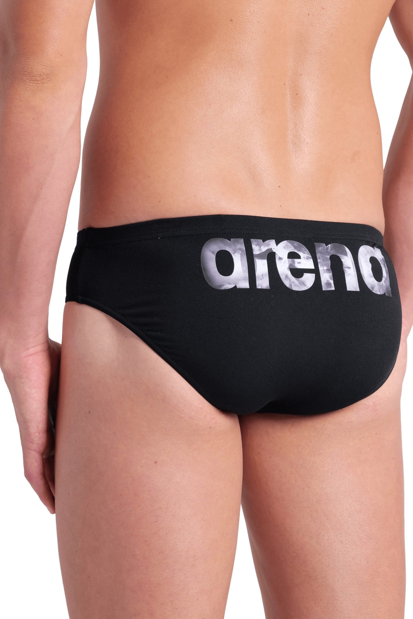 MEN'S ARENA AIRBRUSH GRAPHIC SWIM BRIEFS BLACK 6