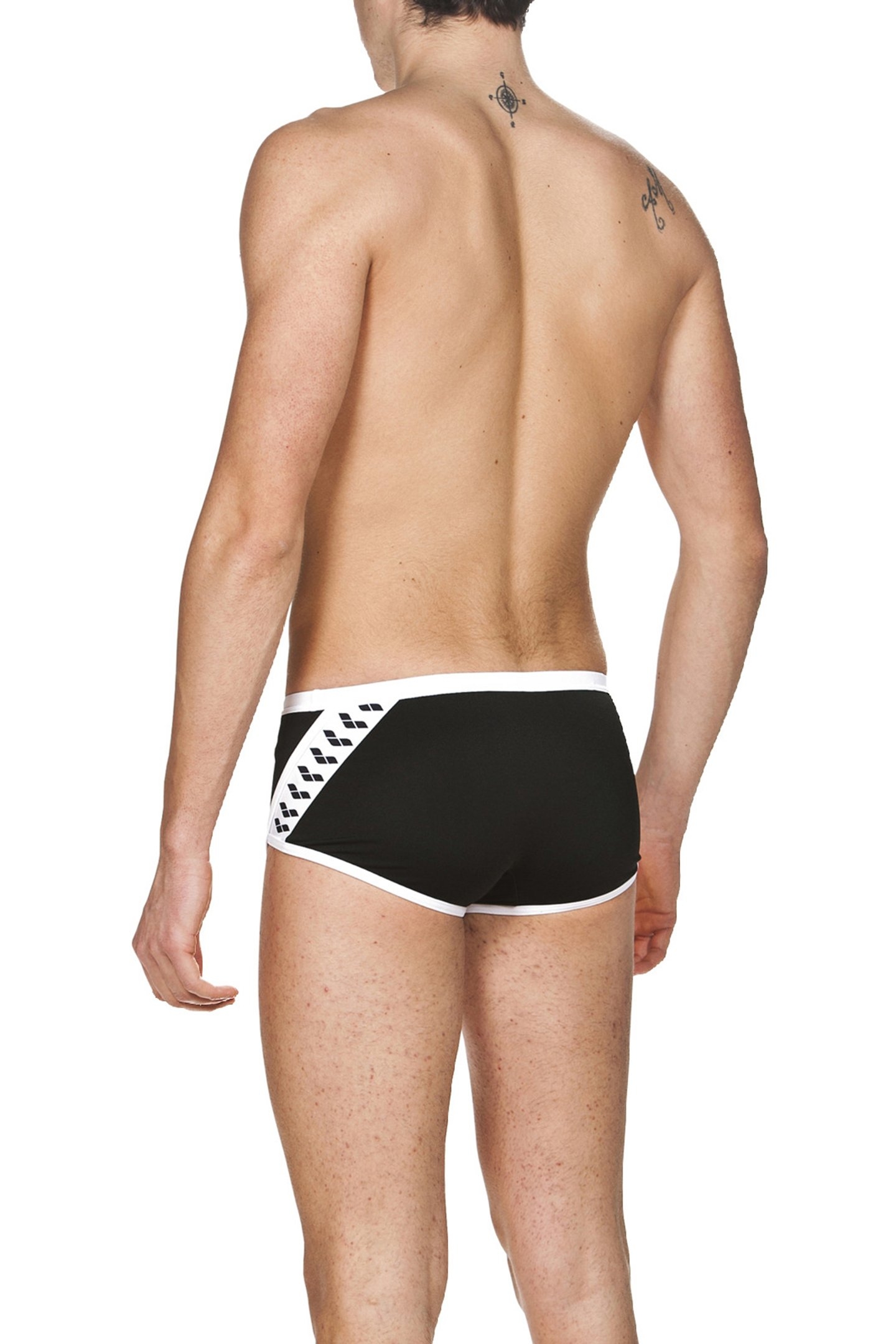 M TEAM STRIPE LOW WAIST SHORT BLACK WHITE 8