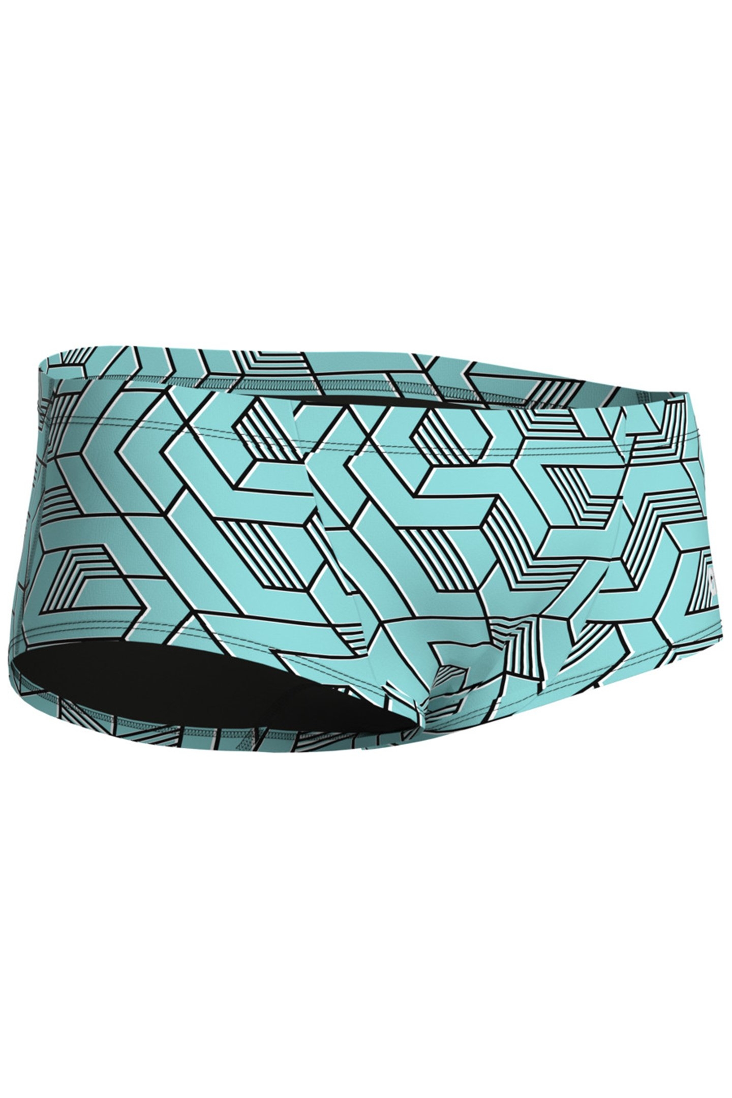 MEN'S ARENA ESCAPE SWIM LOW WAIST SHORT BLACK WATER BLUE MUL 6