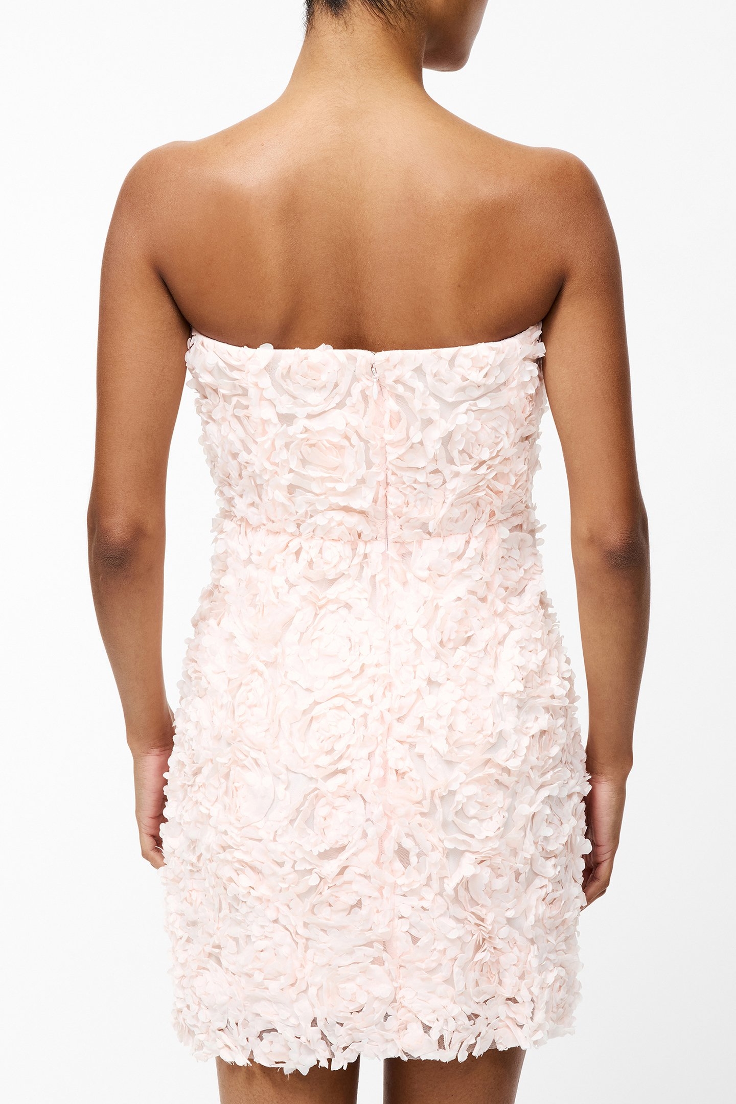 CHER TEXTURED TUBE MINI DRESS BLUSH PINK 2