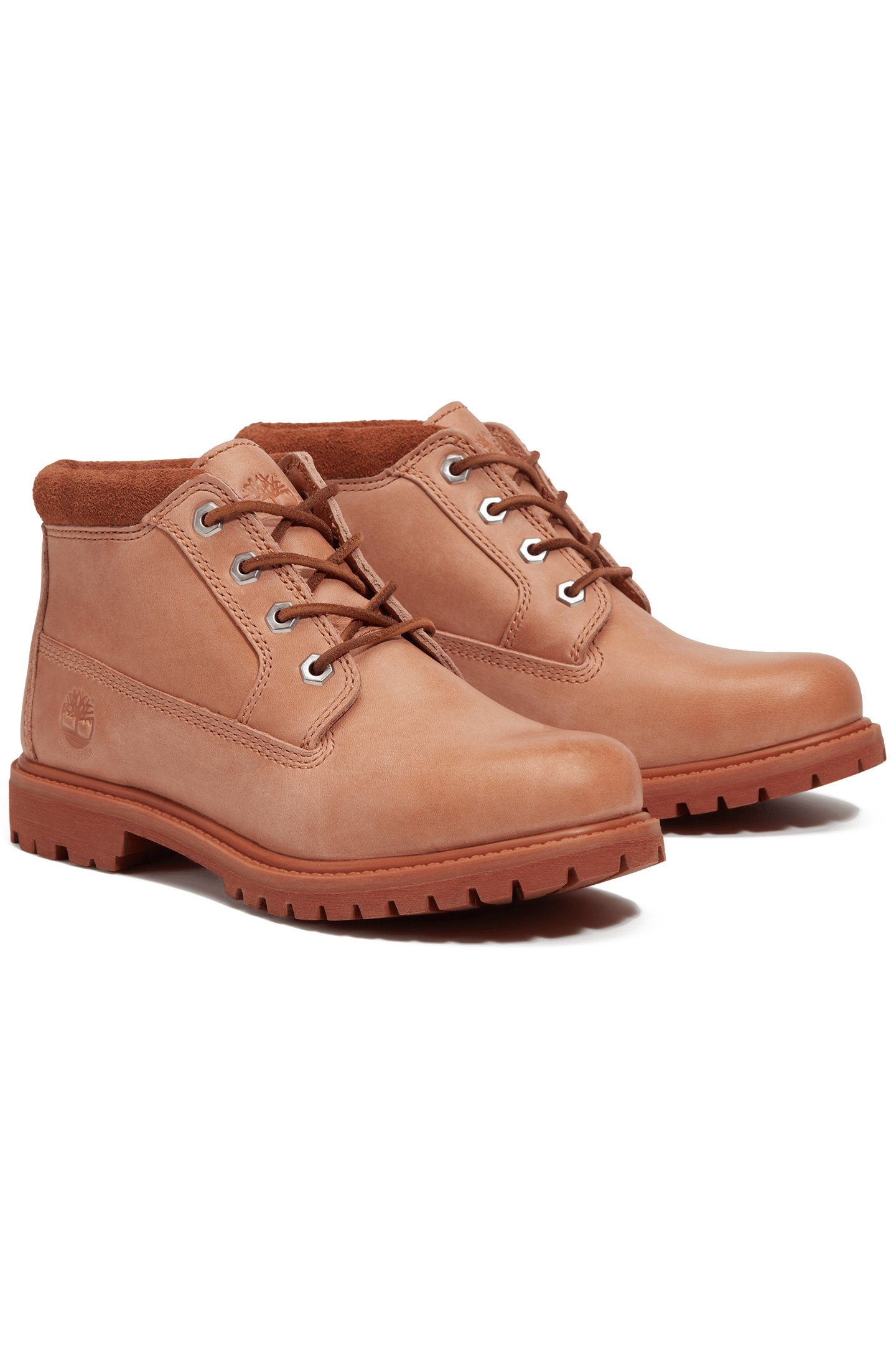 NELLIE MID LACE UP WATERPROOF CHUKKA BOOT LIGHT RED FULL GRA 2