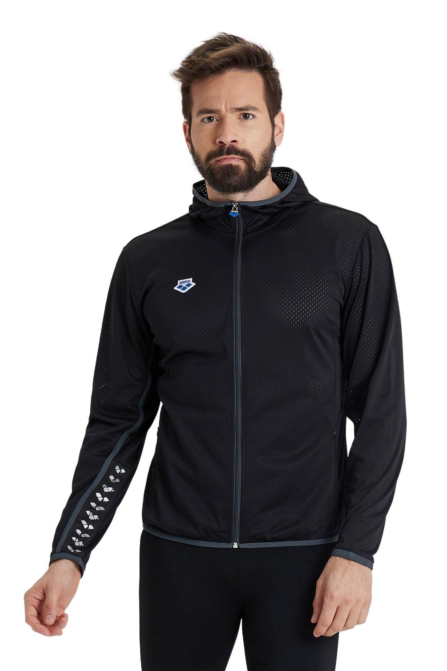 ARENA ICONS JACKET MESH BLACK BLACK SILVER 1